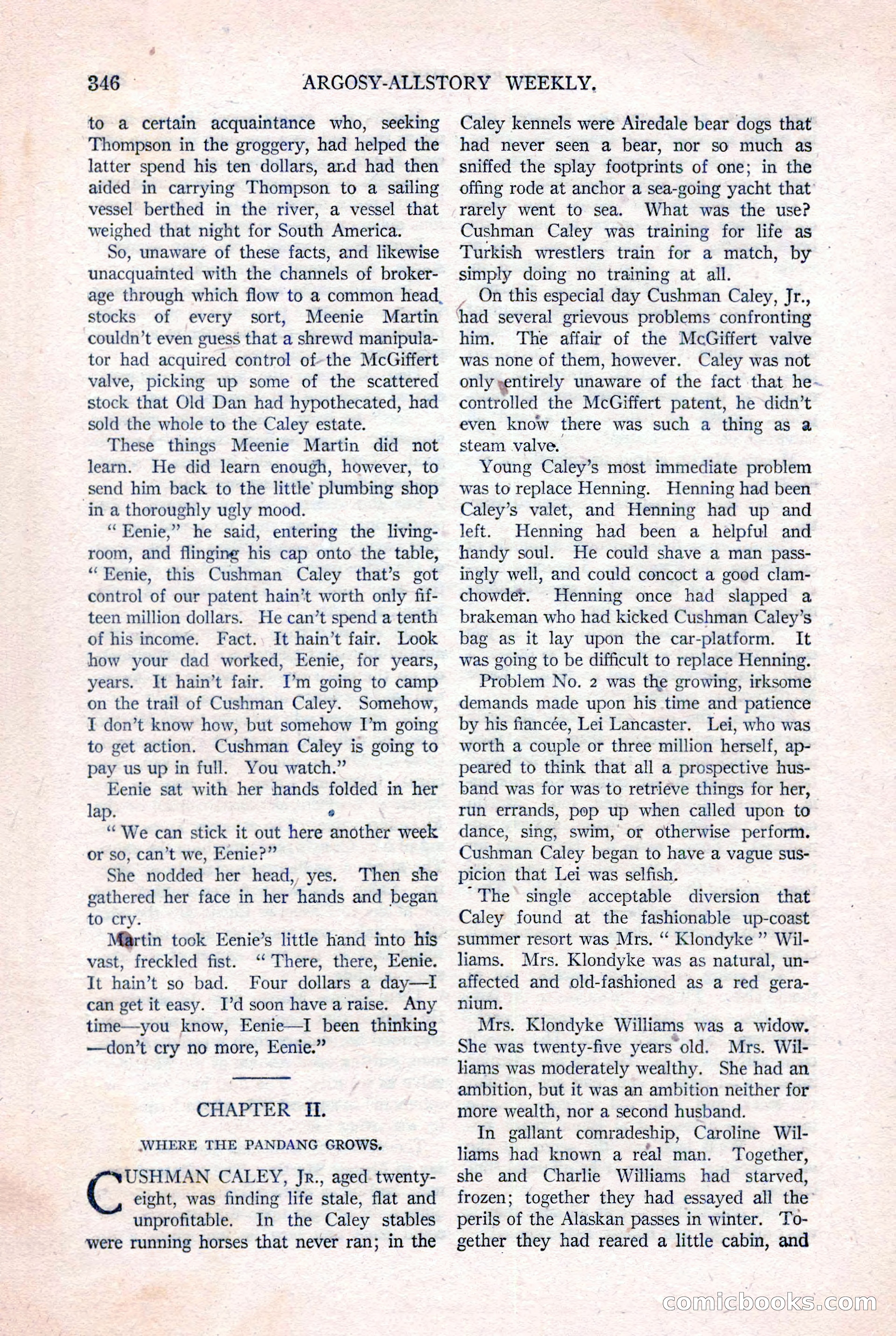 Argosy All-Story Weekly, August 20, 1921 — page 68 of 160
