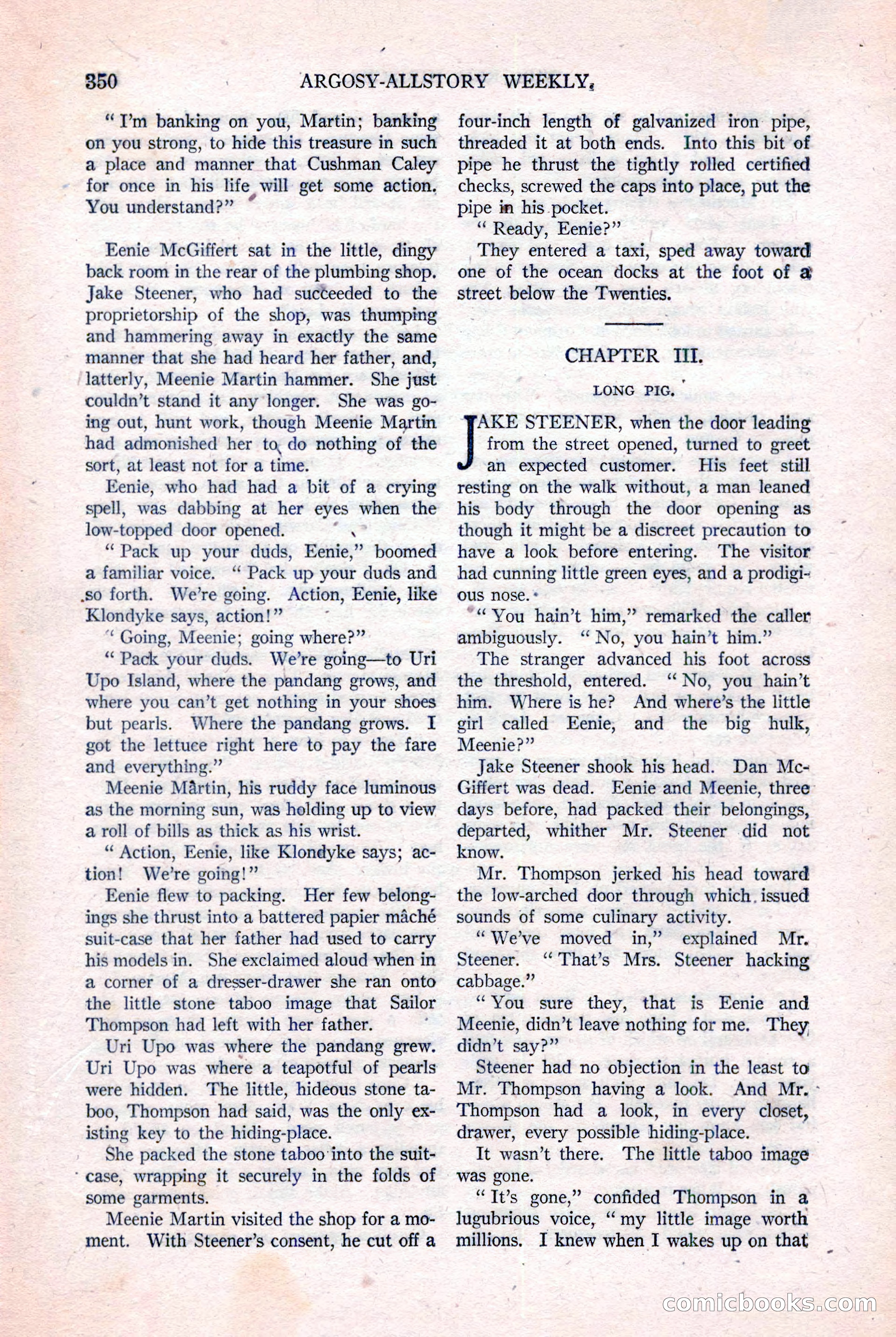Argosy All-Story Weekly, August 20, 1921 — page 72 of 160