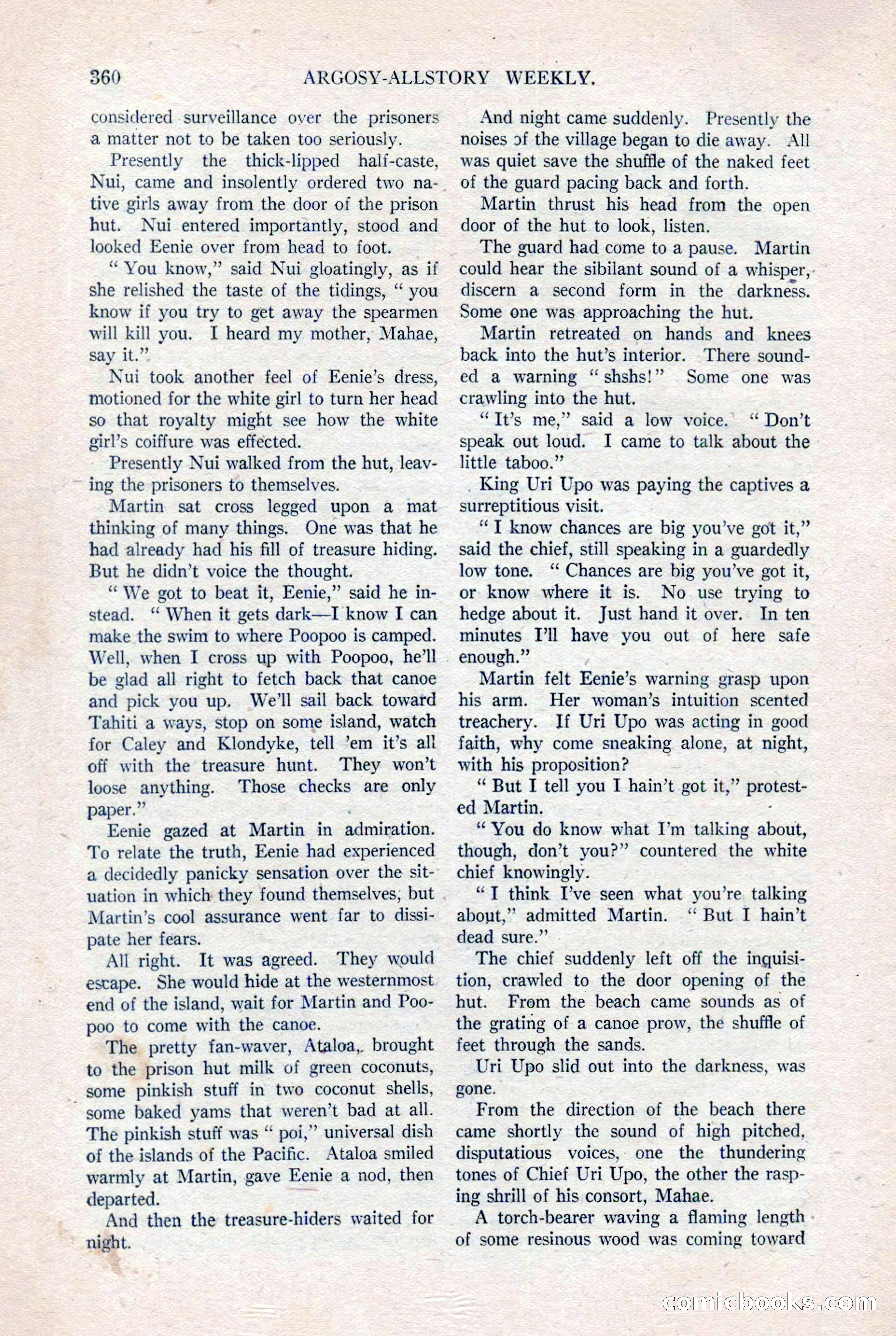 Argosy All-Story Weekly, August 20, 1921 — page 82 of 160