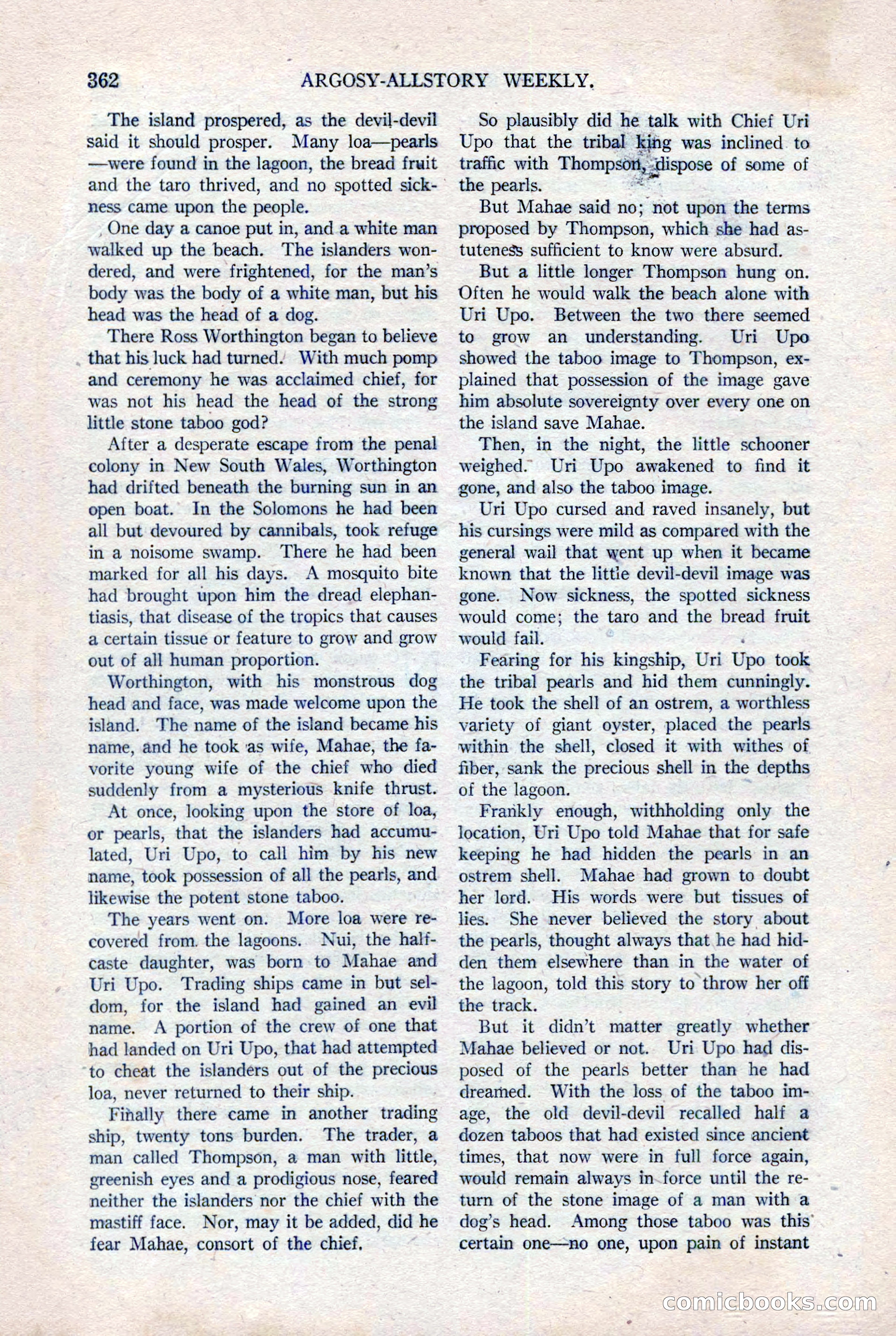 Argosy All-Story Weekly, August 20, 1921 — page 84 of 160
