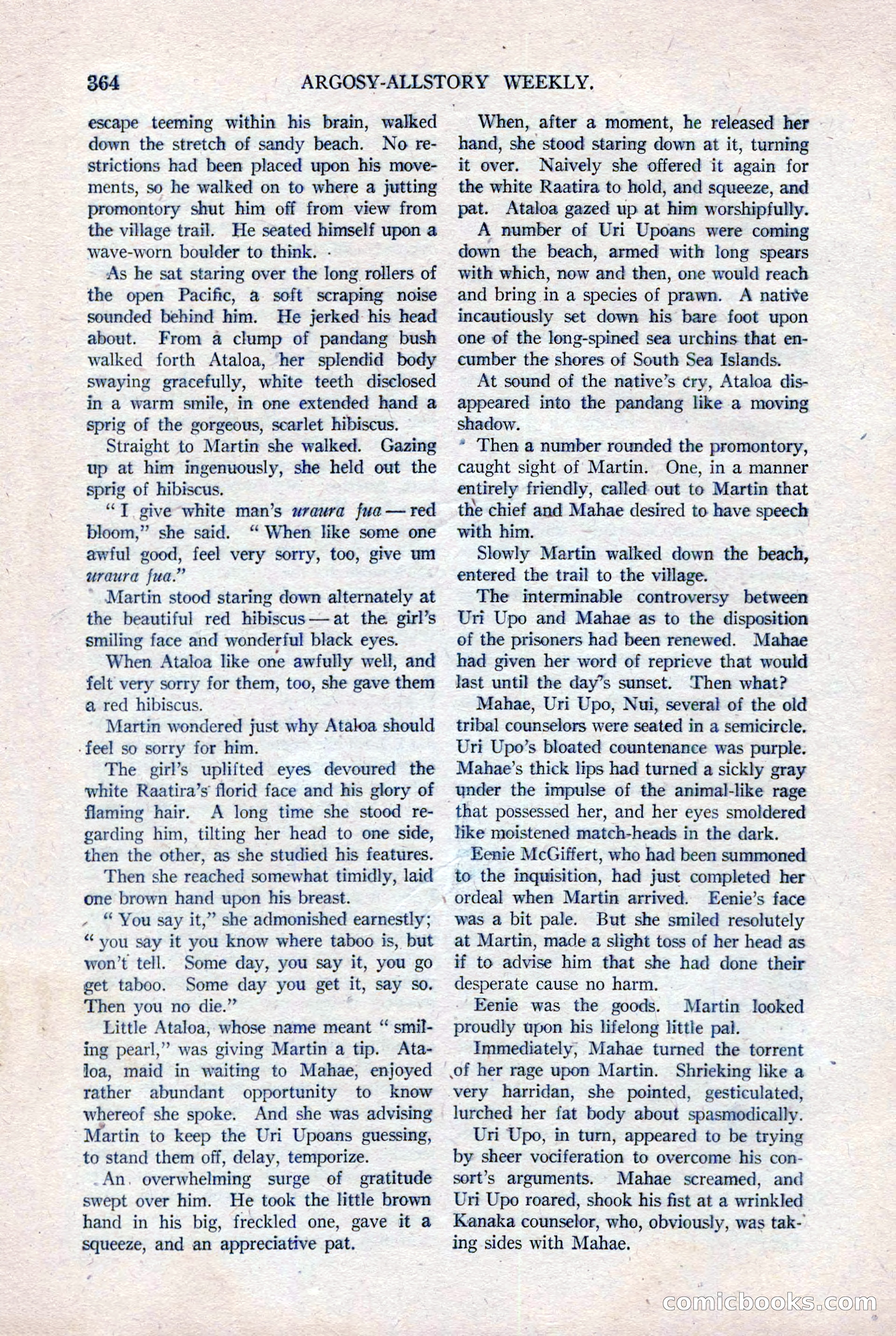 Argosy All-Story Weekly, August 20, 1921 — page 86 of 160