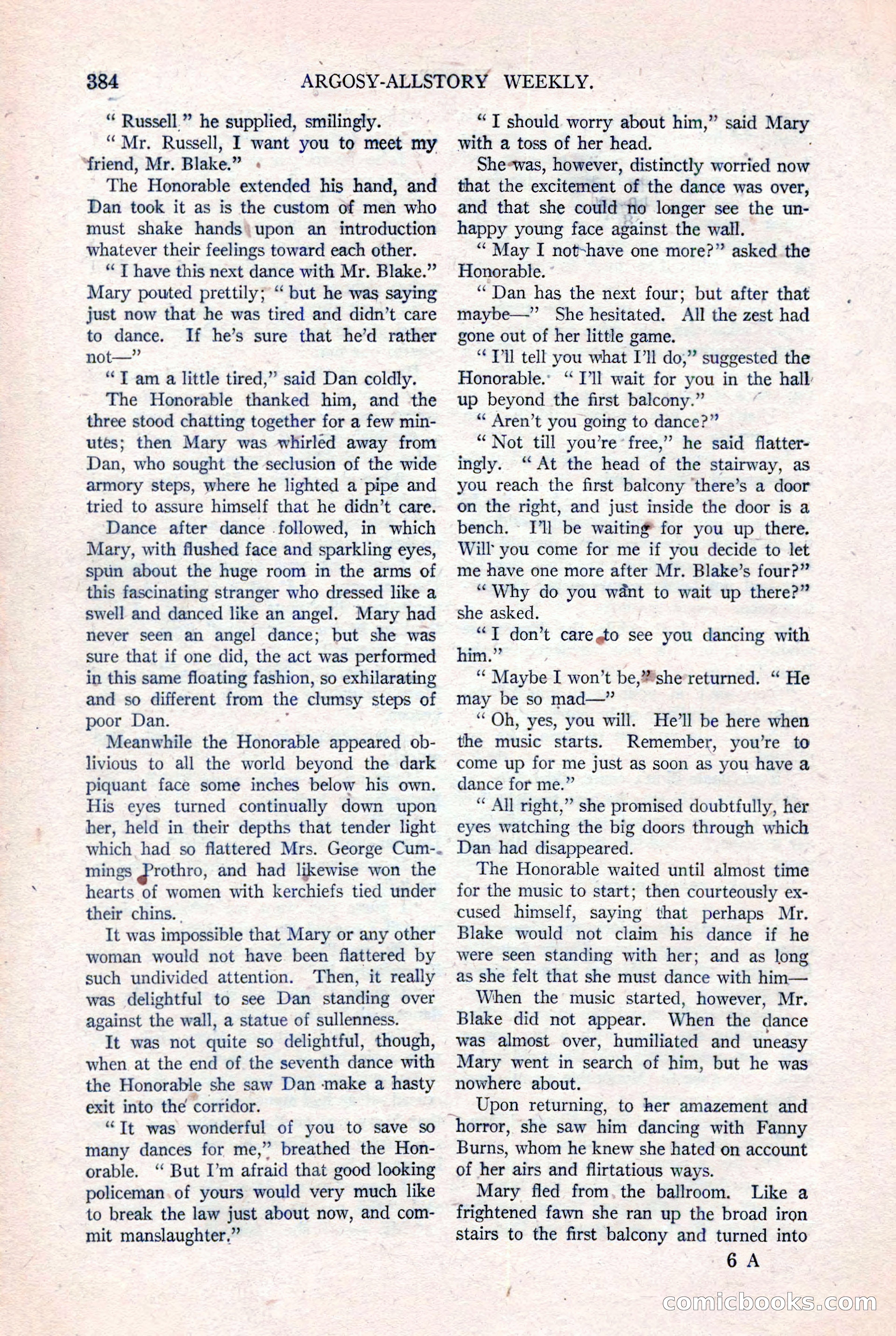 Argosy All-Story Weekly, August 20, 1921 — page 106 of 160