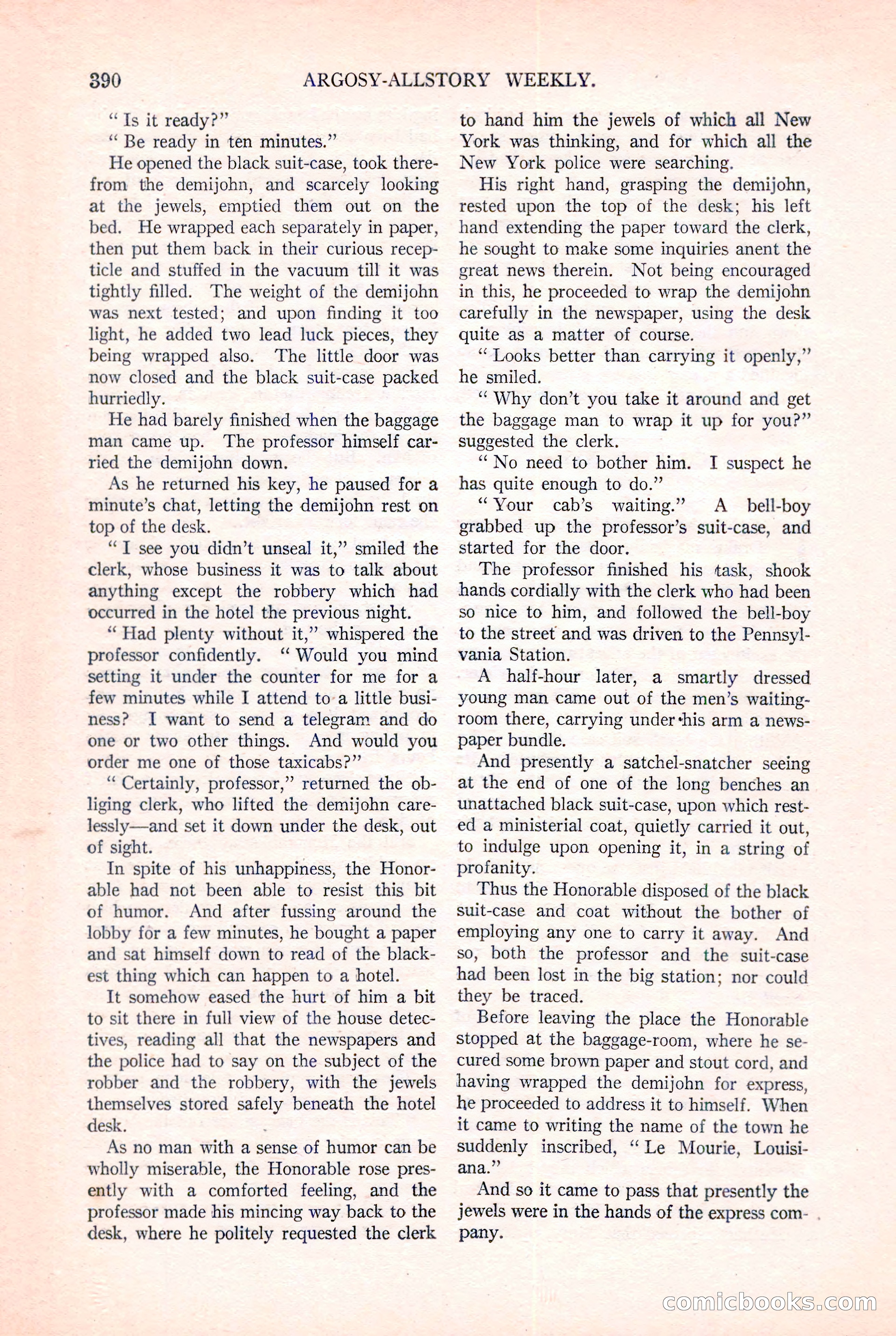 Argosy All-Story Weekly, August 20, 1921 — page 112 of 160