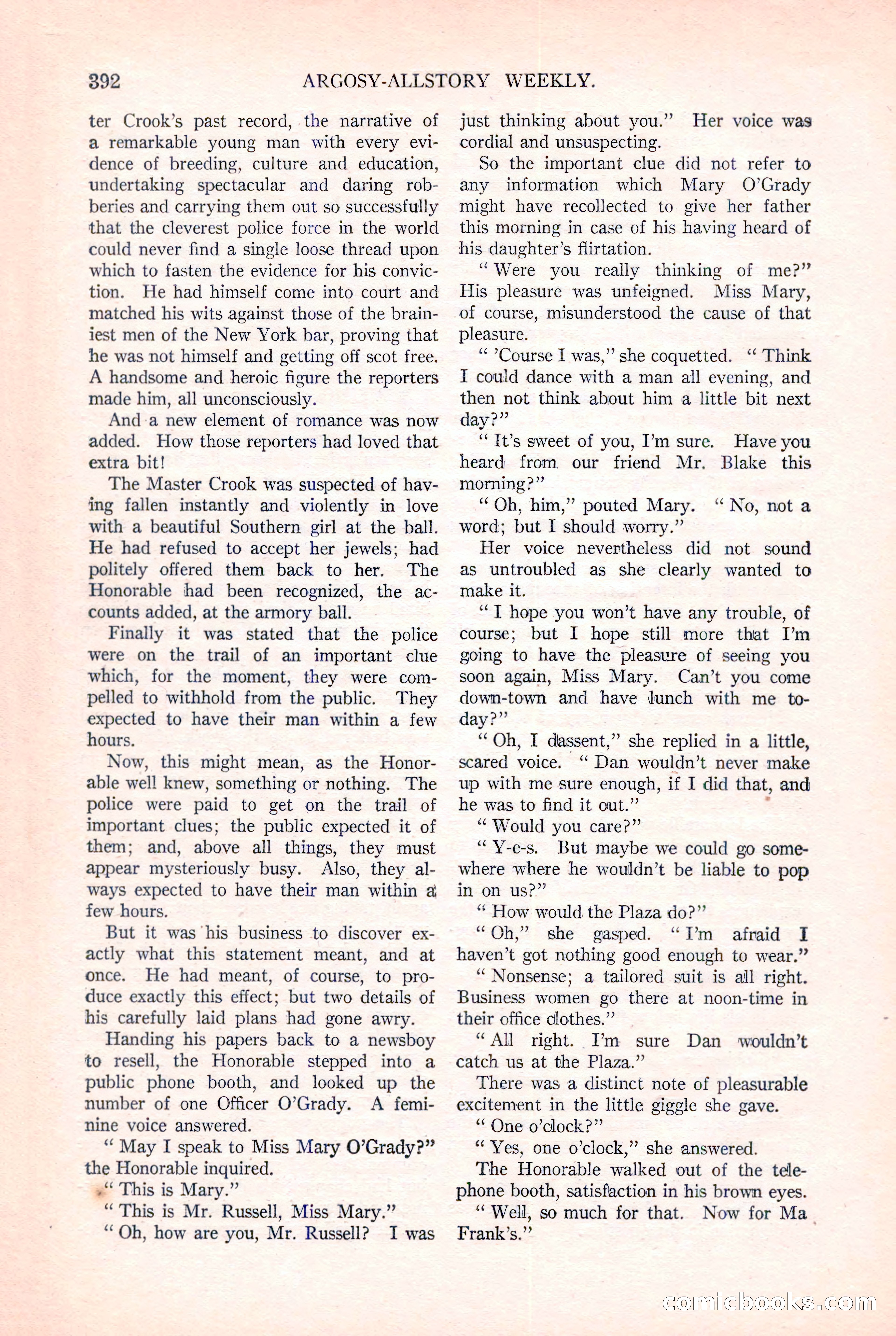 Argosy All-Story Weekly, August 20, 1921 — page 114 of 160