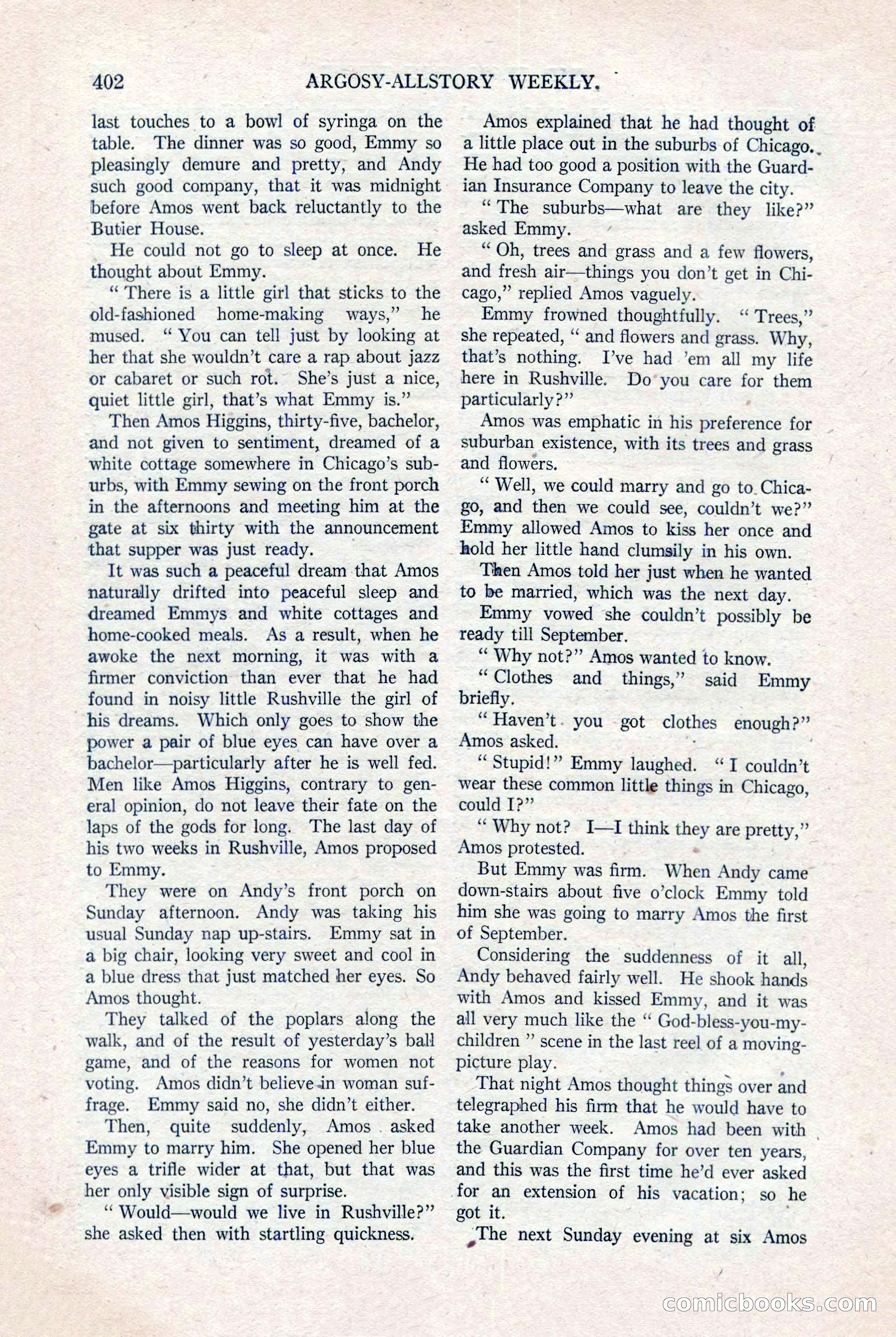 Argosy All-Story Weekly, August 20, 1921 — page 124 of 160