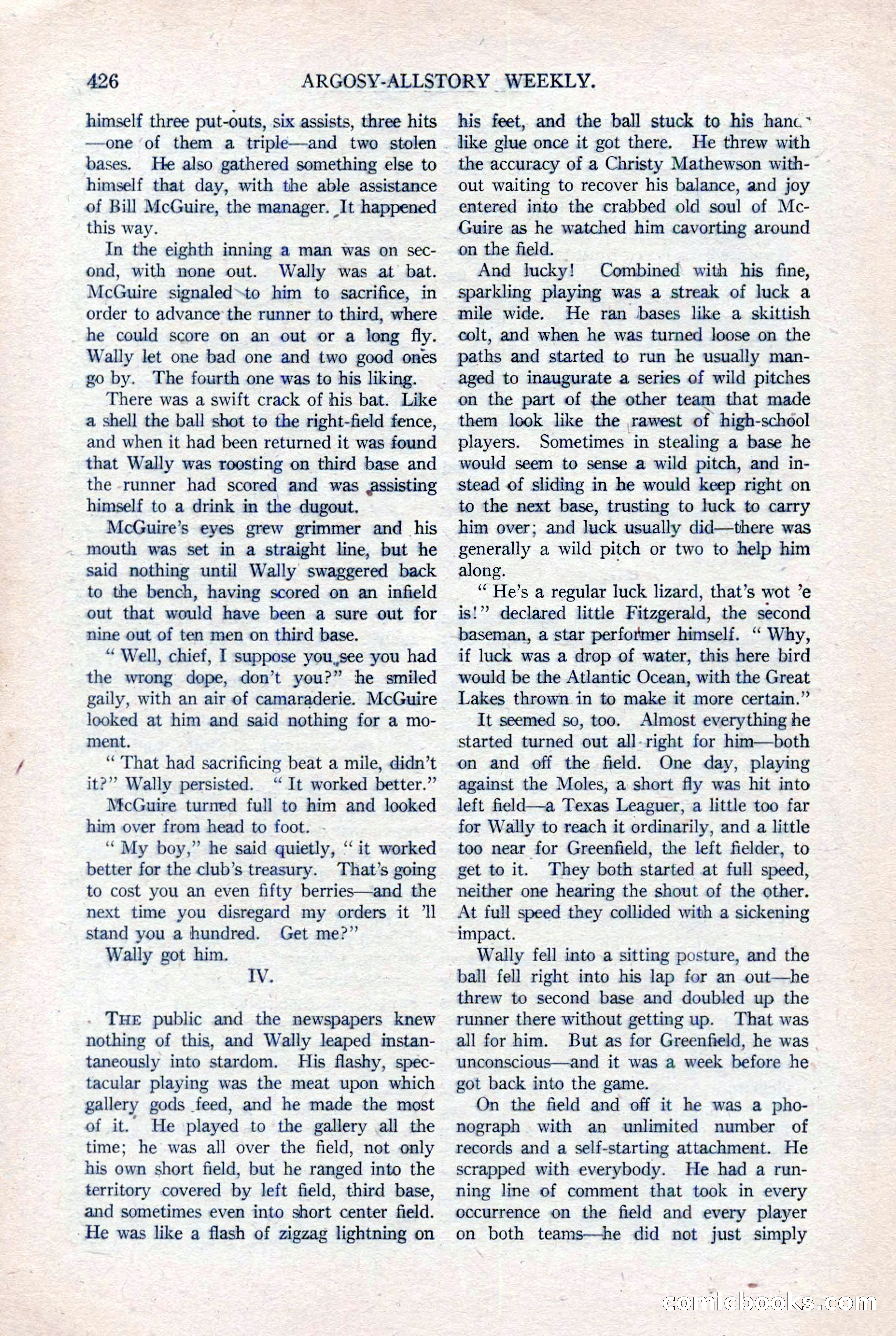 Argosy All-Story Weekly, August 20, 1921 — page 148 of 160