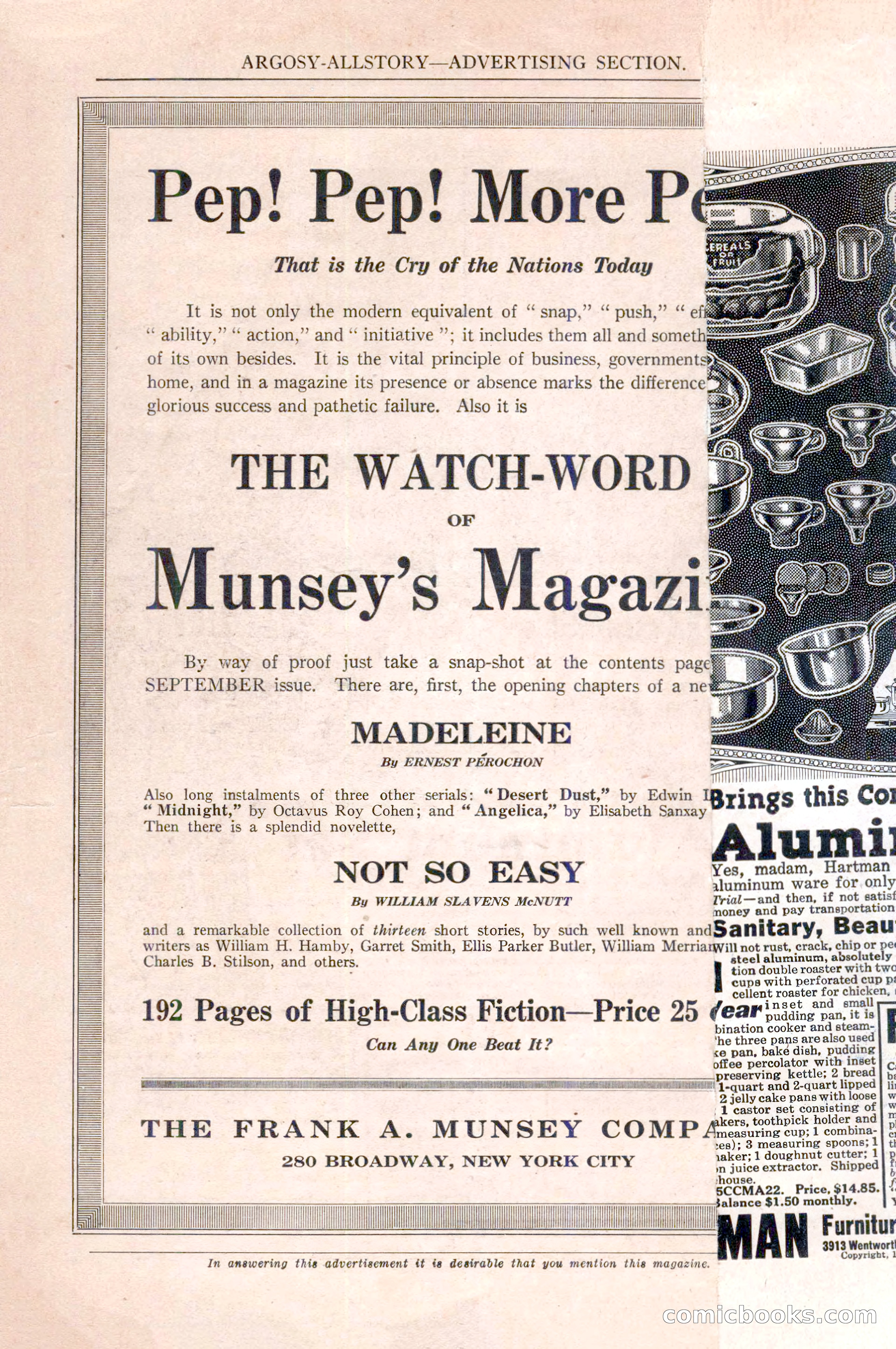 Argosy All-Story Weekly, August 20, 1921 — page 158 of 160