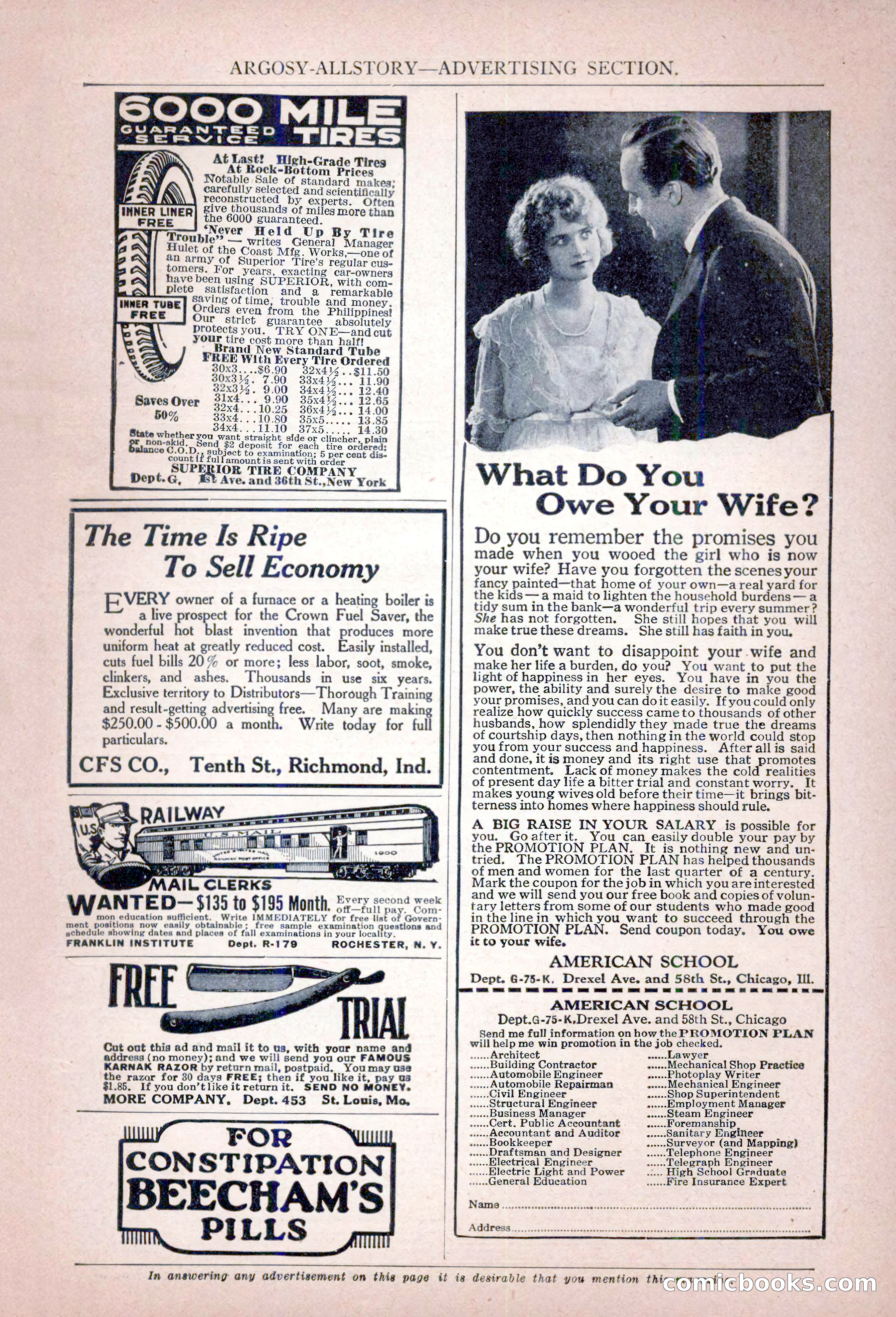 Argosy All-Story Weekly, October 22, 1921 — page 9 of 156