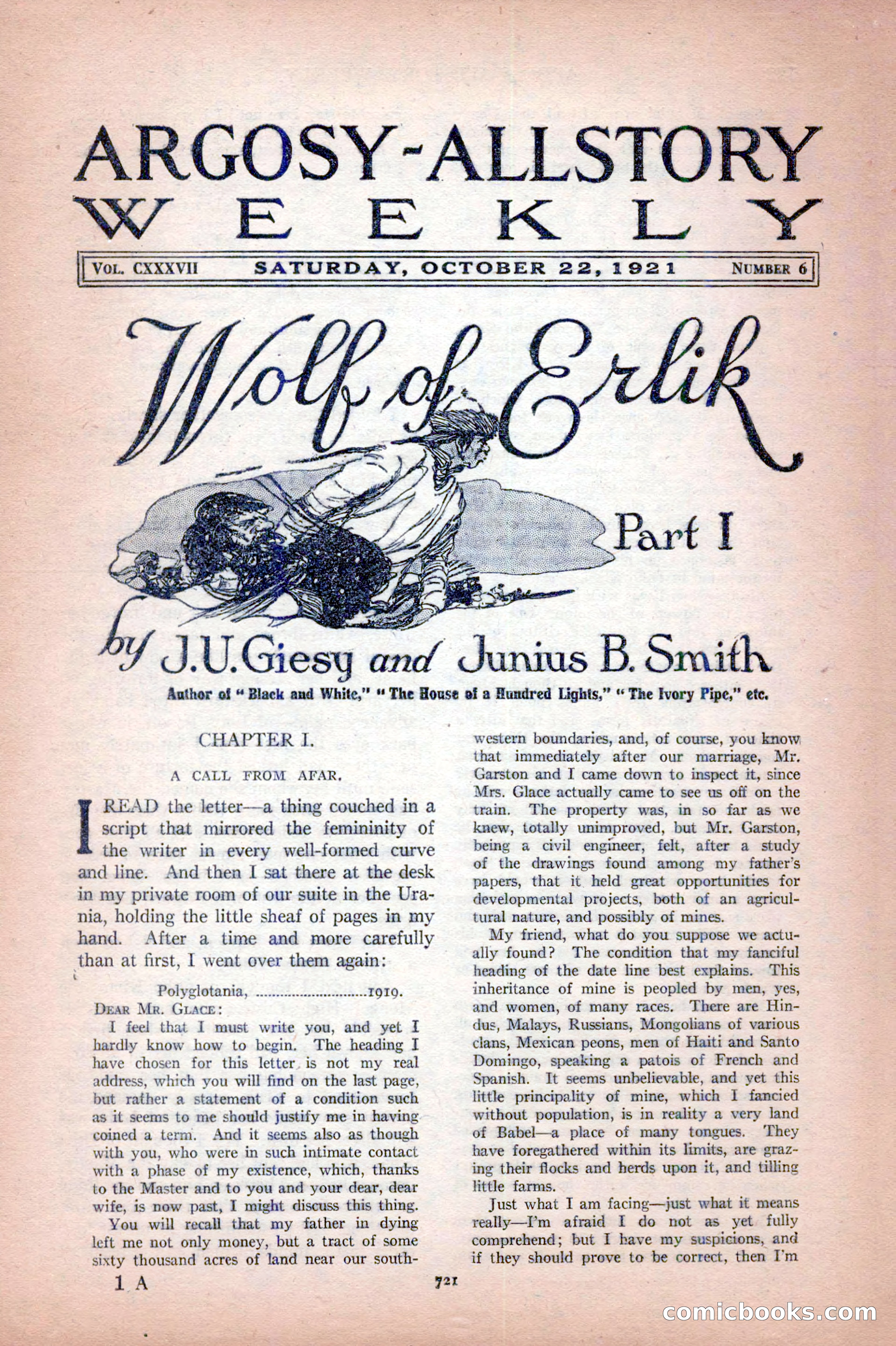 Argosy All-Story Weekly, October 22, 1921 — page 11 of 156