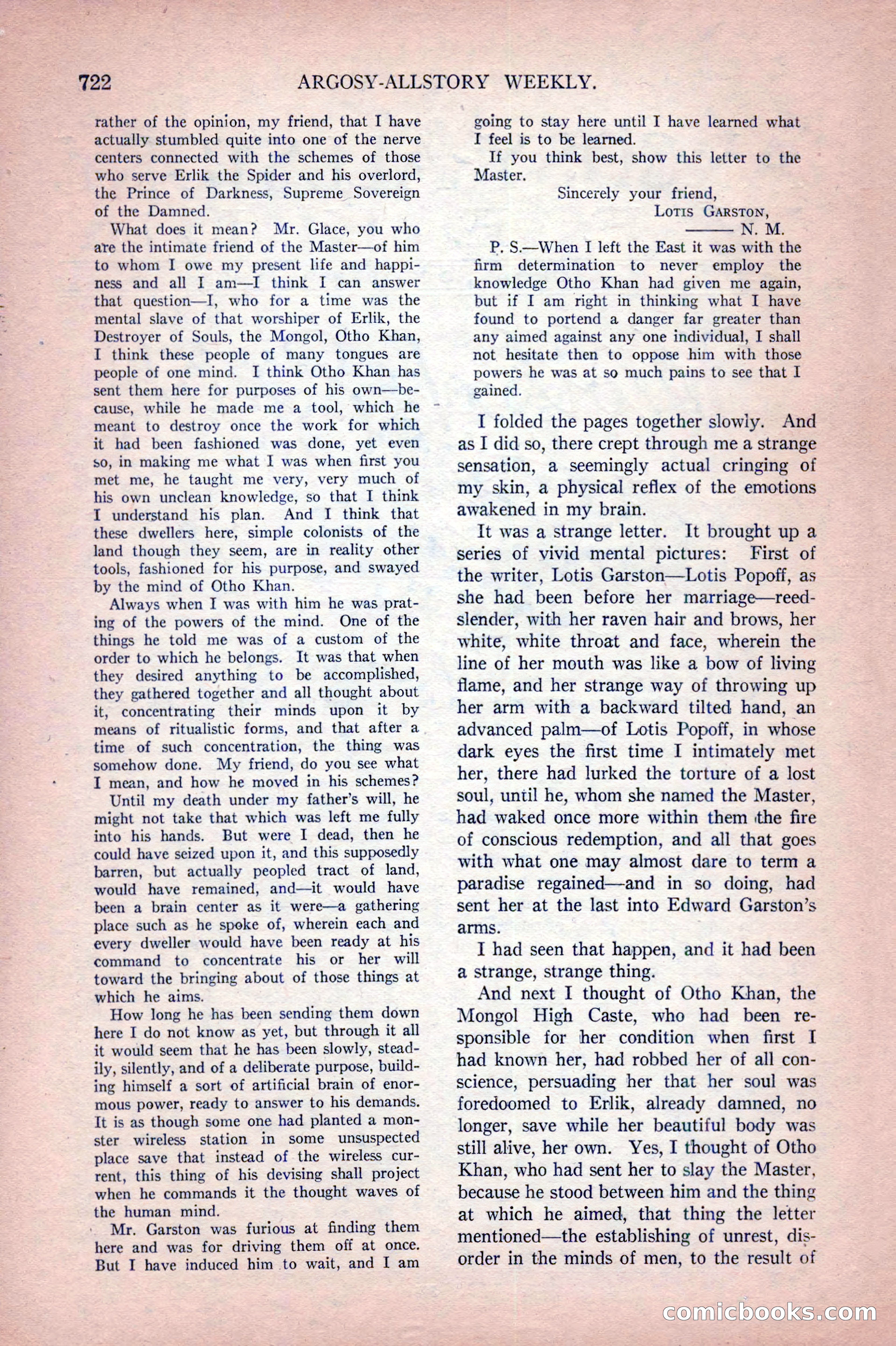 Argosy All-Story Weekly, October 22, 1921 — page 12 of 156