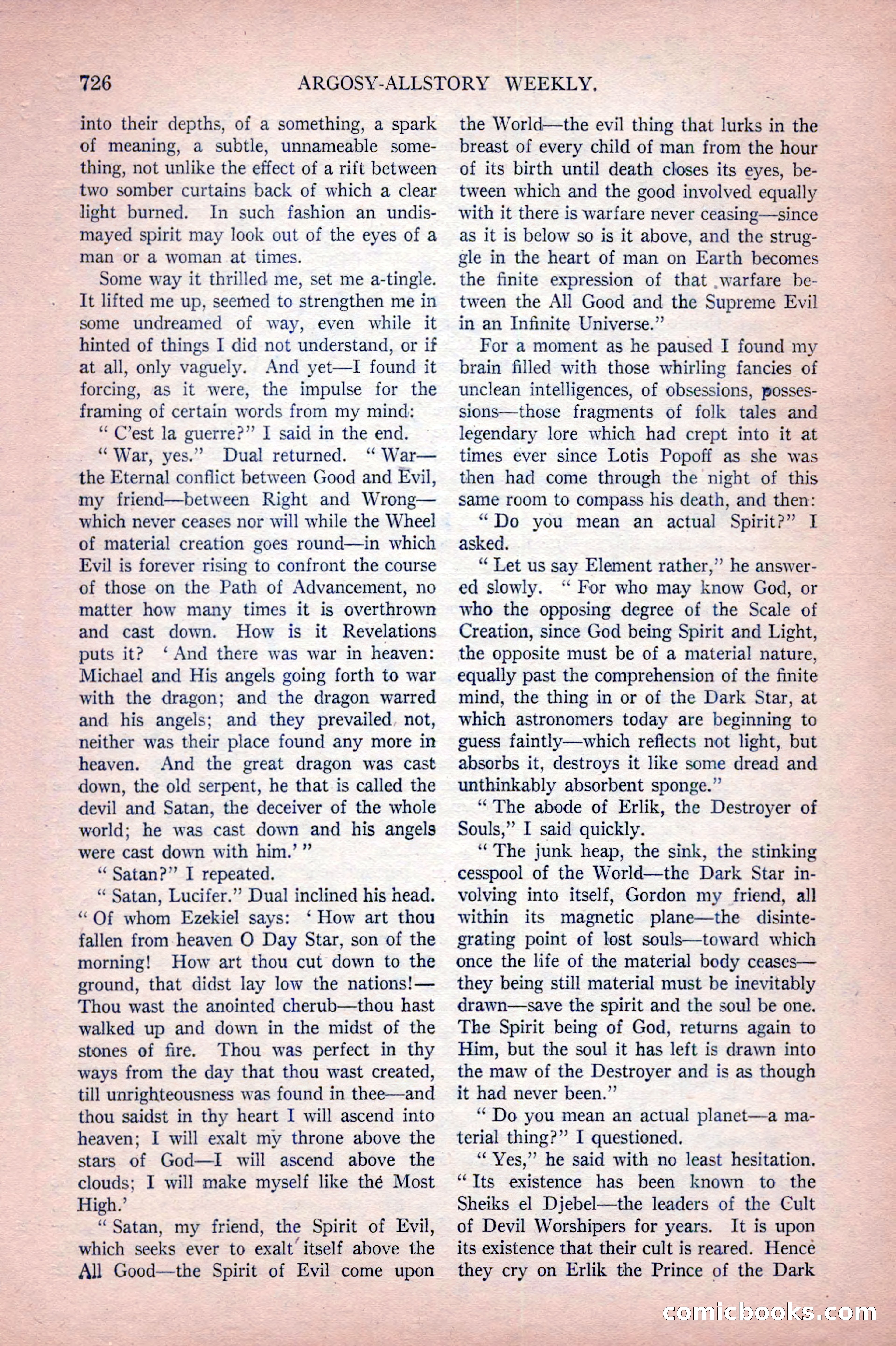 Argosy All-Story Weekly, October 22, 1921 — page 16 of 156
