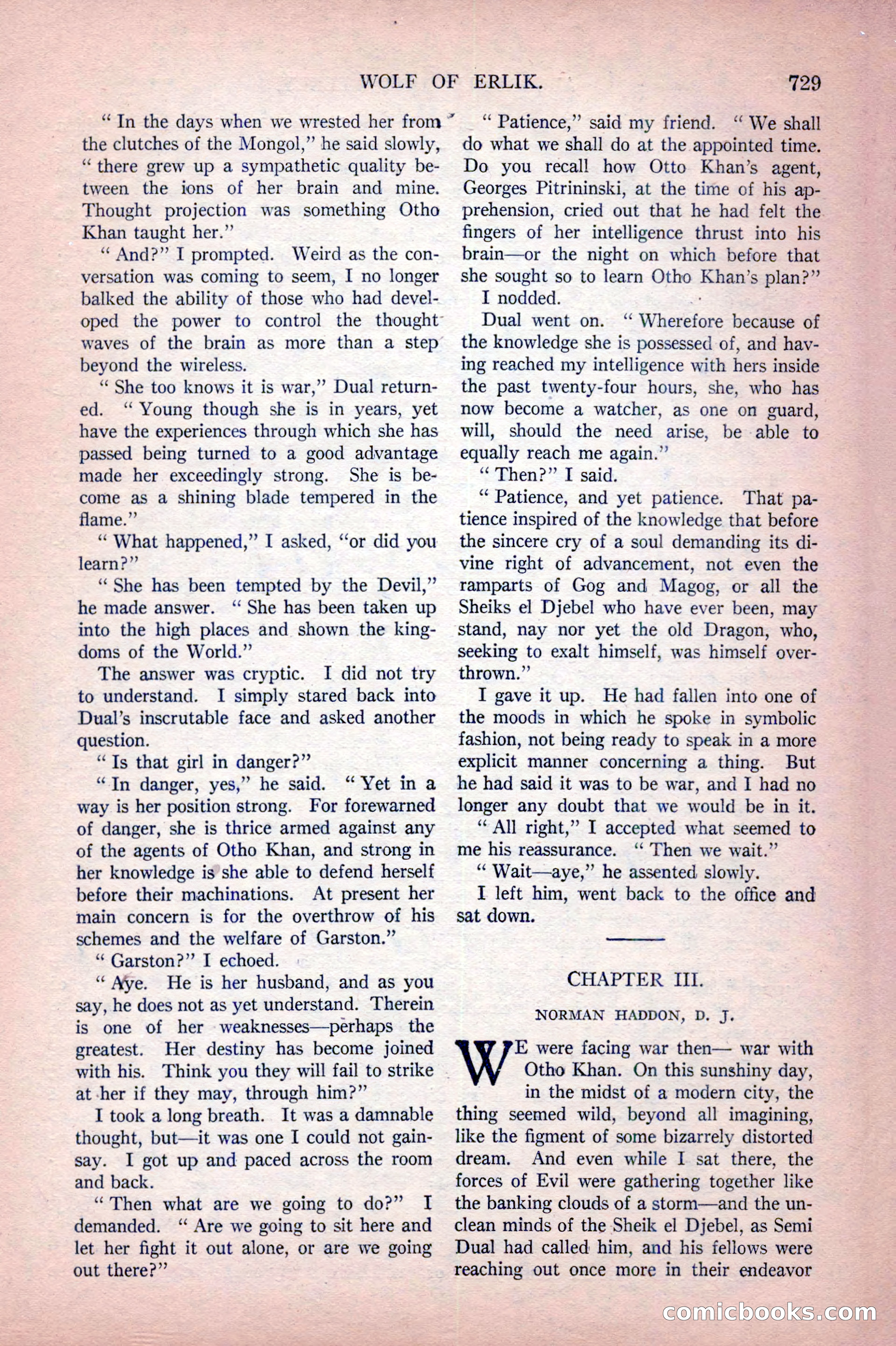 Argosy All-Story Weekly, October 22, 1921 — page 19 of 156