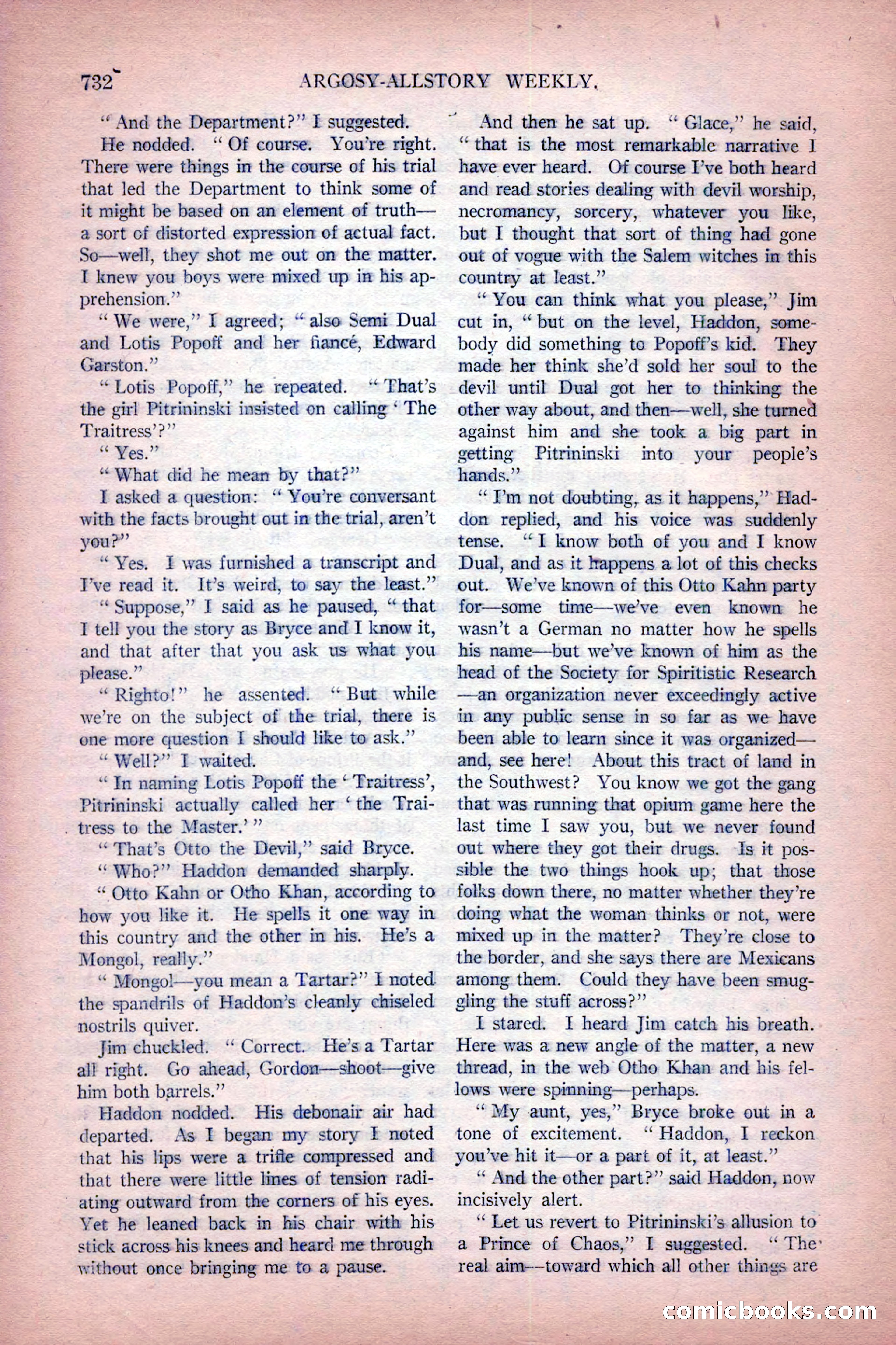 Argosy All-Story Weekly, October 22, 1921 — page 22 of 156