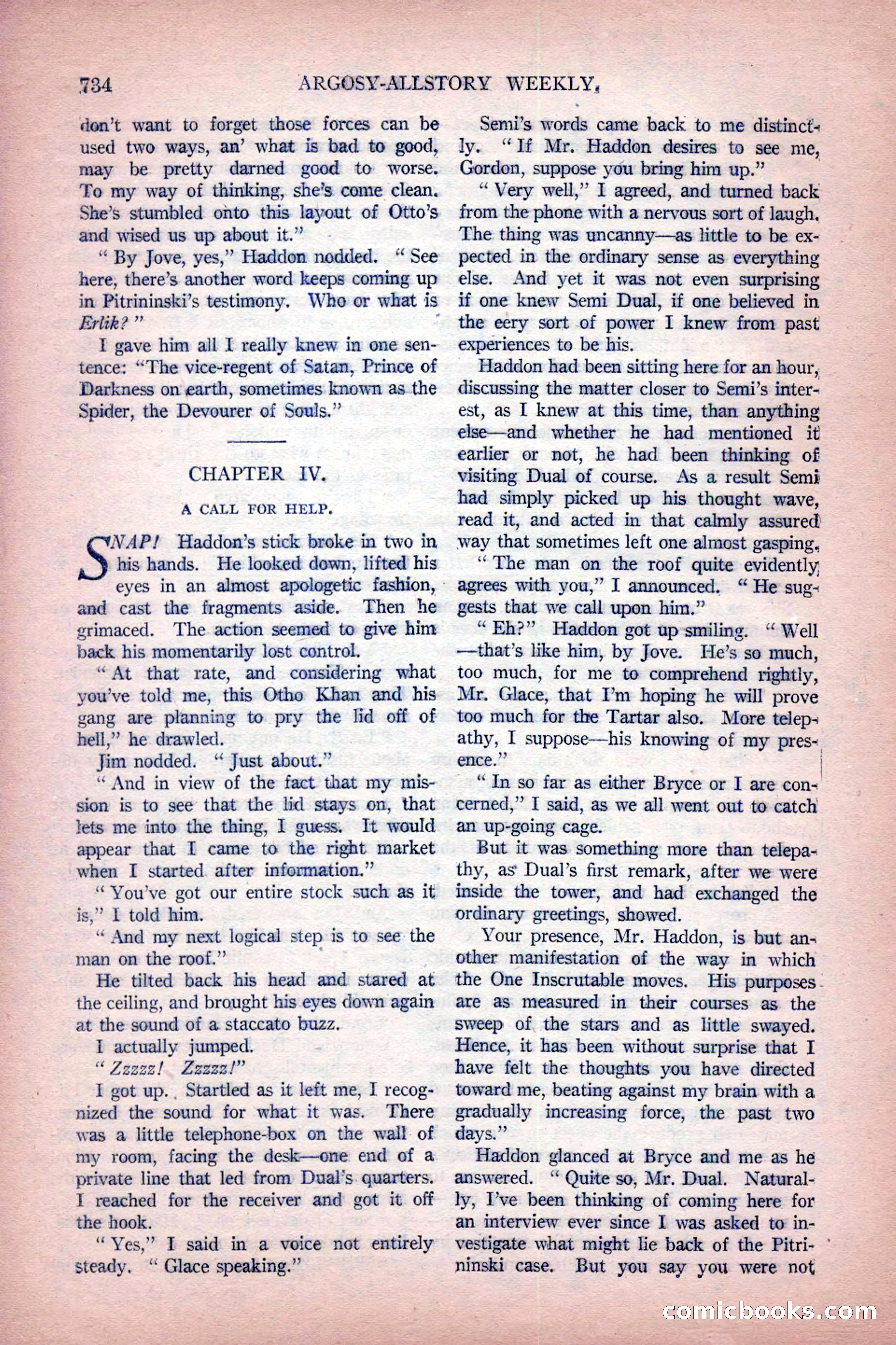 Argosy All-Story Weekly, October 22, 1921 — page 24 of 156