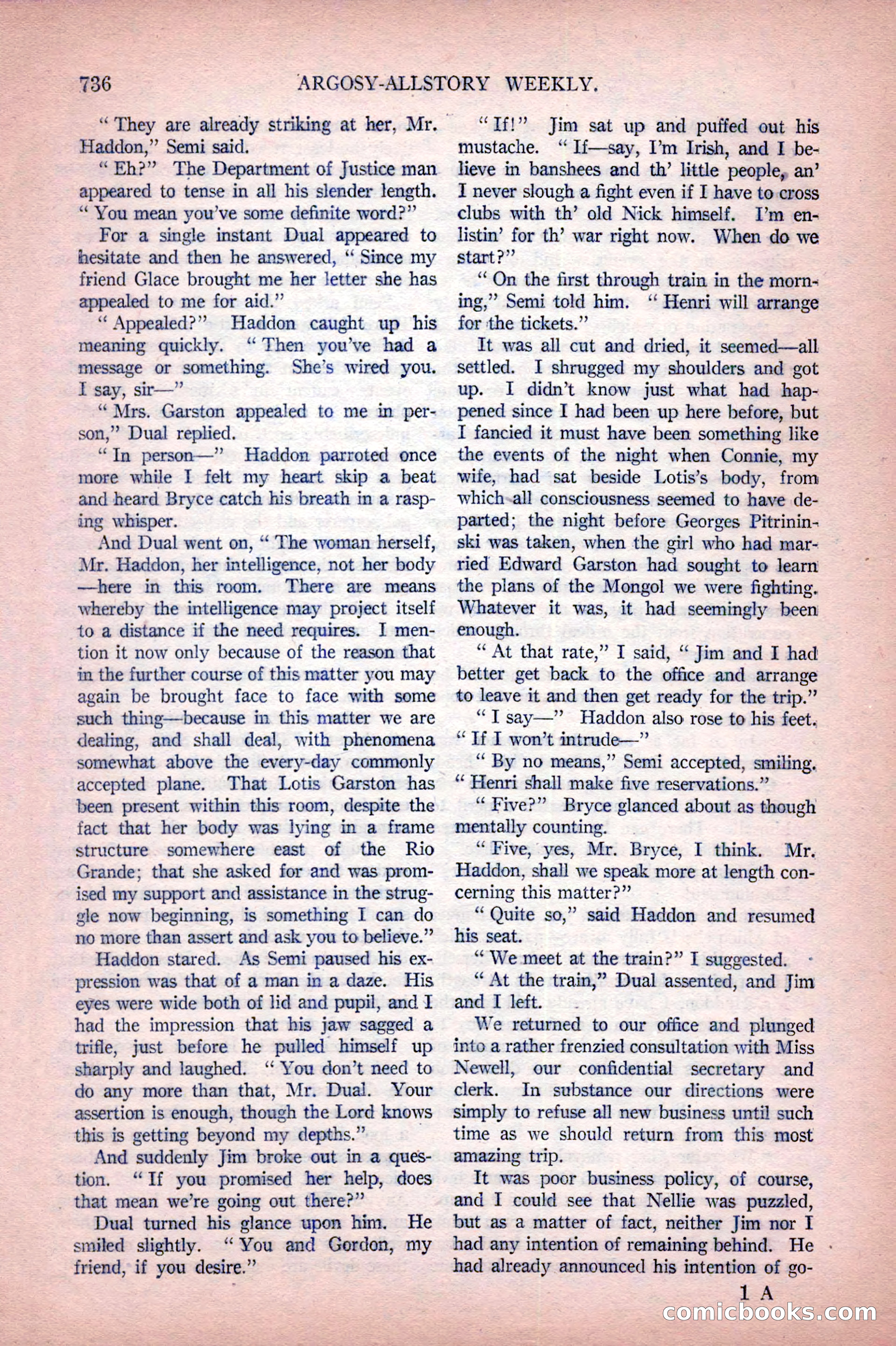 Argosy All-Story Weekly, October 22, 1921 — page 26 of 156