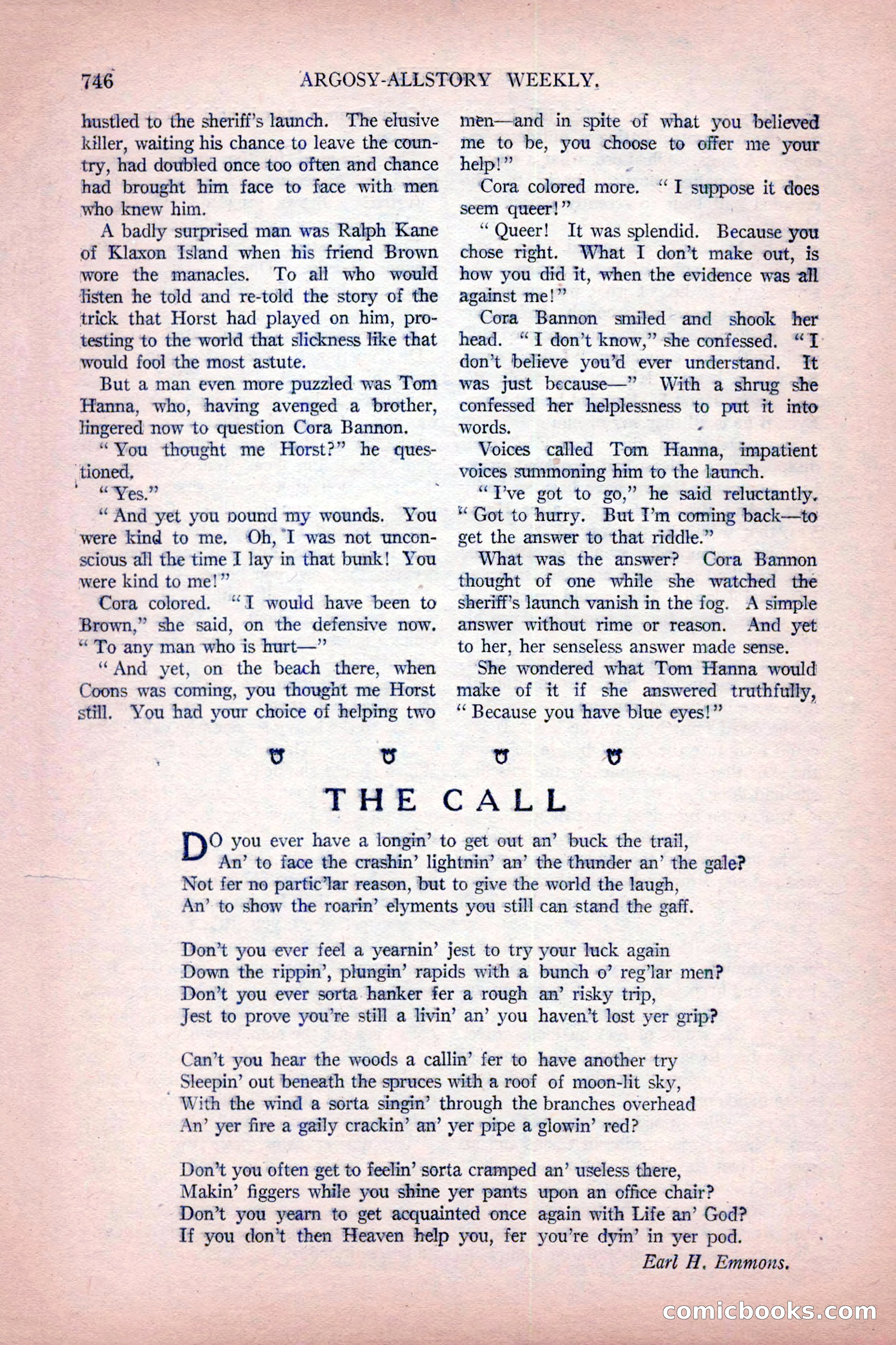 Argosy All-Story Weekly, October 22, 1921 — page 36 of 156