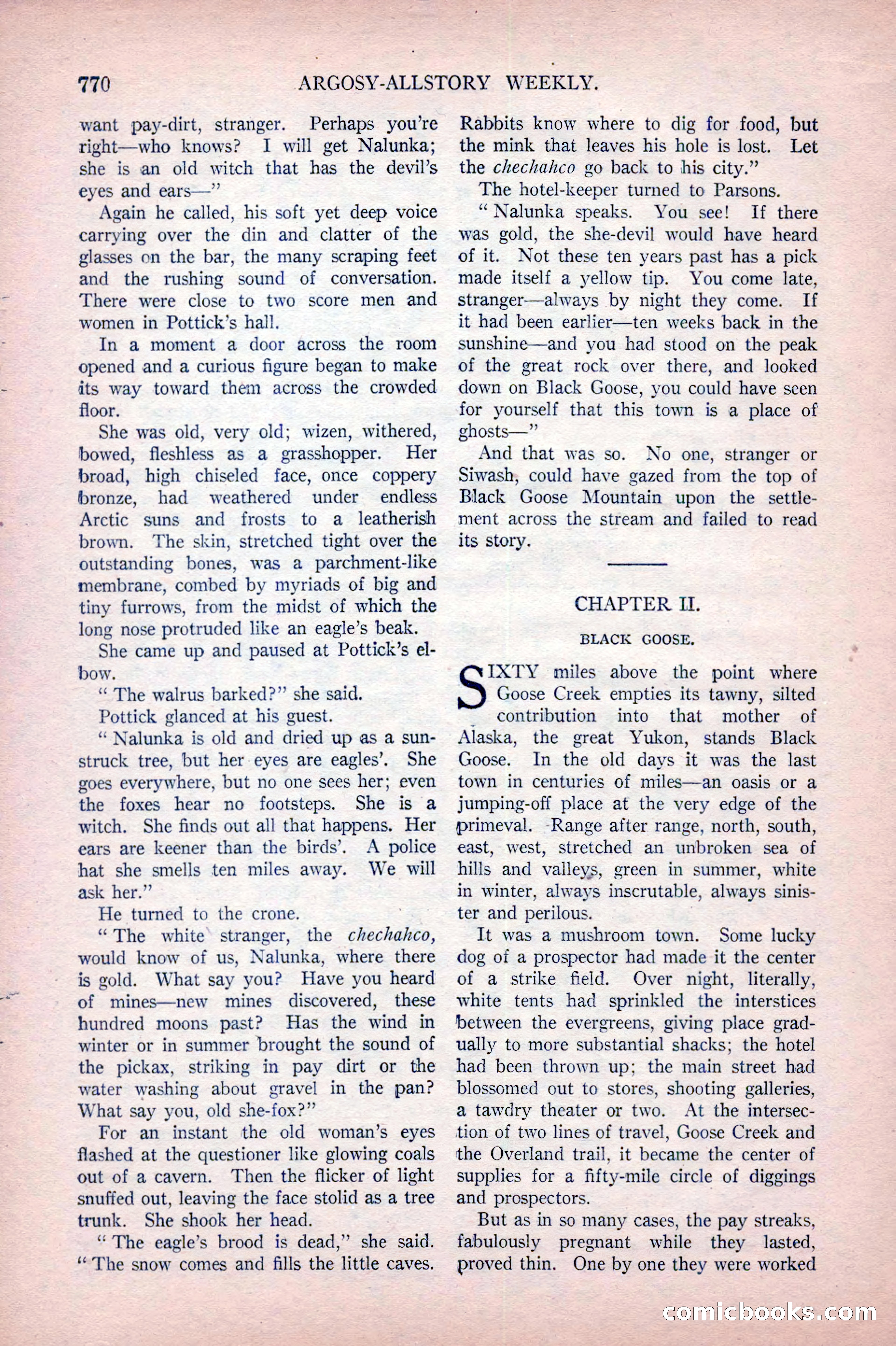 Argosy All-Story Weekly, October 22, 1921 — page 60 of 156