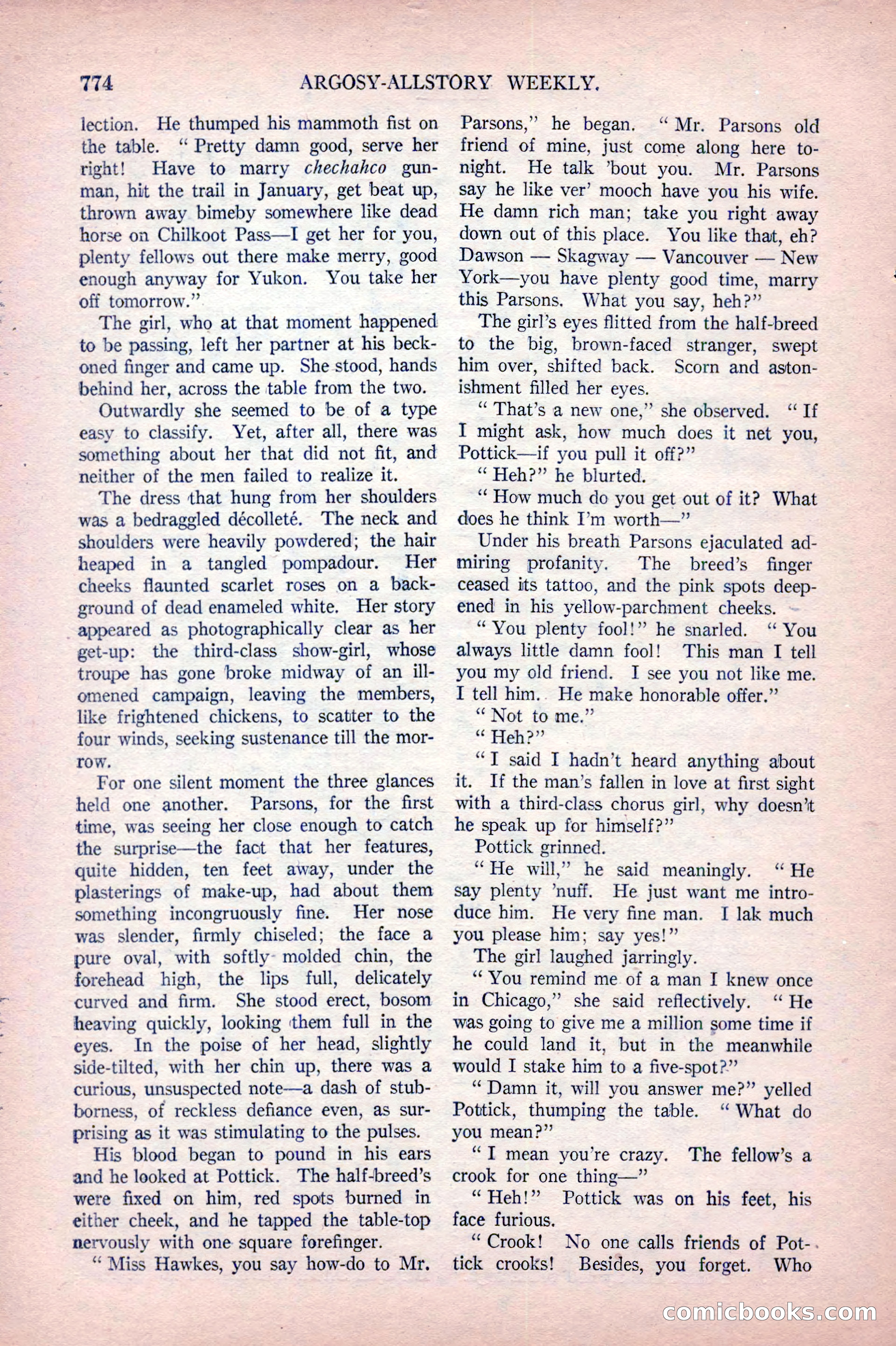 Argosy All-Story Weekly, October 22, 1921 — page 64 of 156