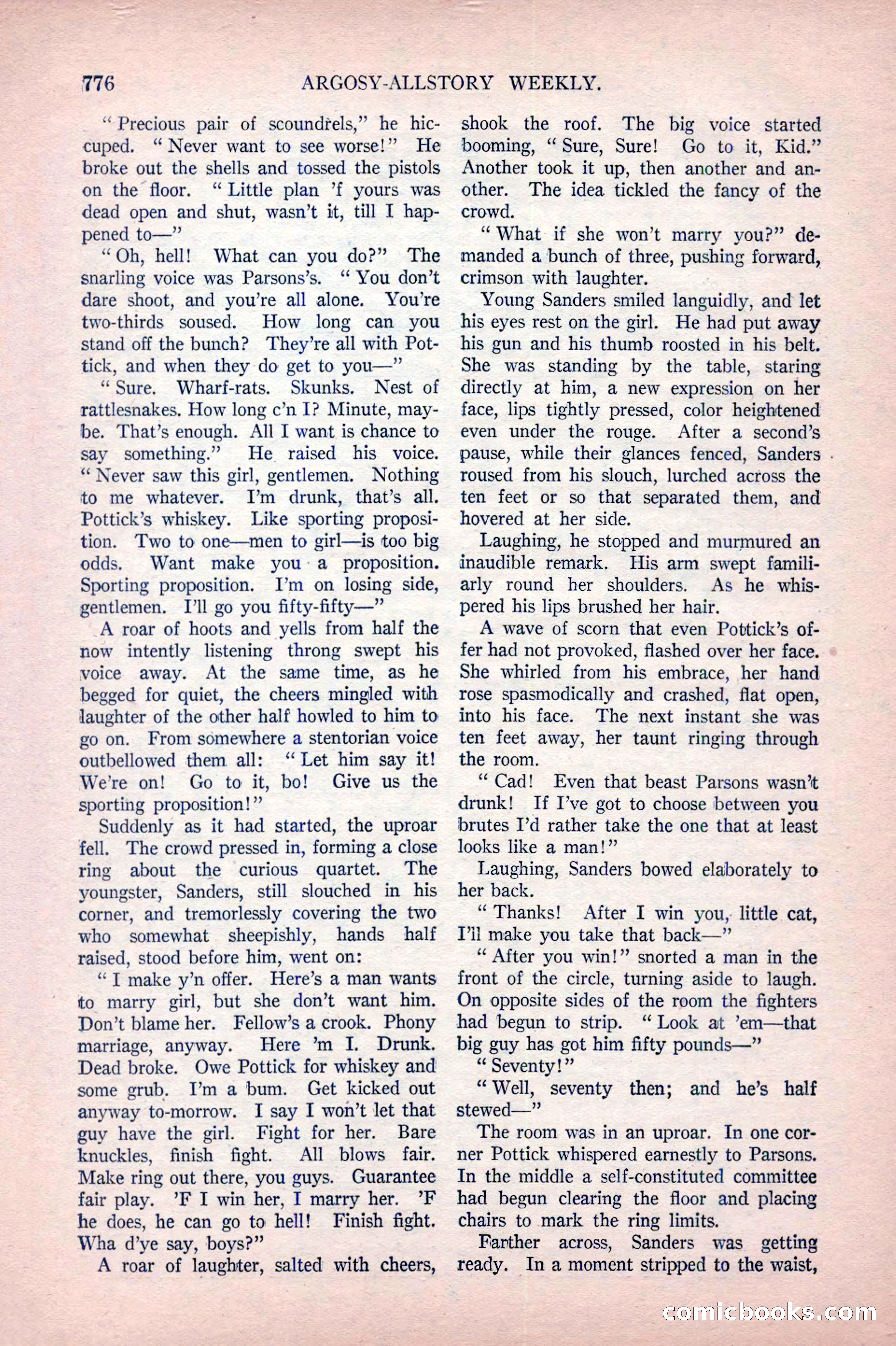 Argosy All-Story Weekly, October 22, 1921 — page 66 of 156