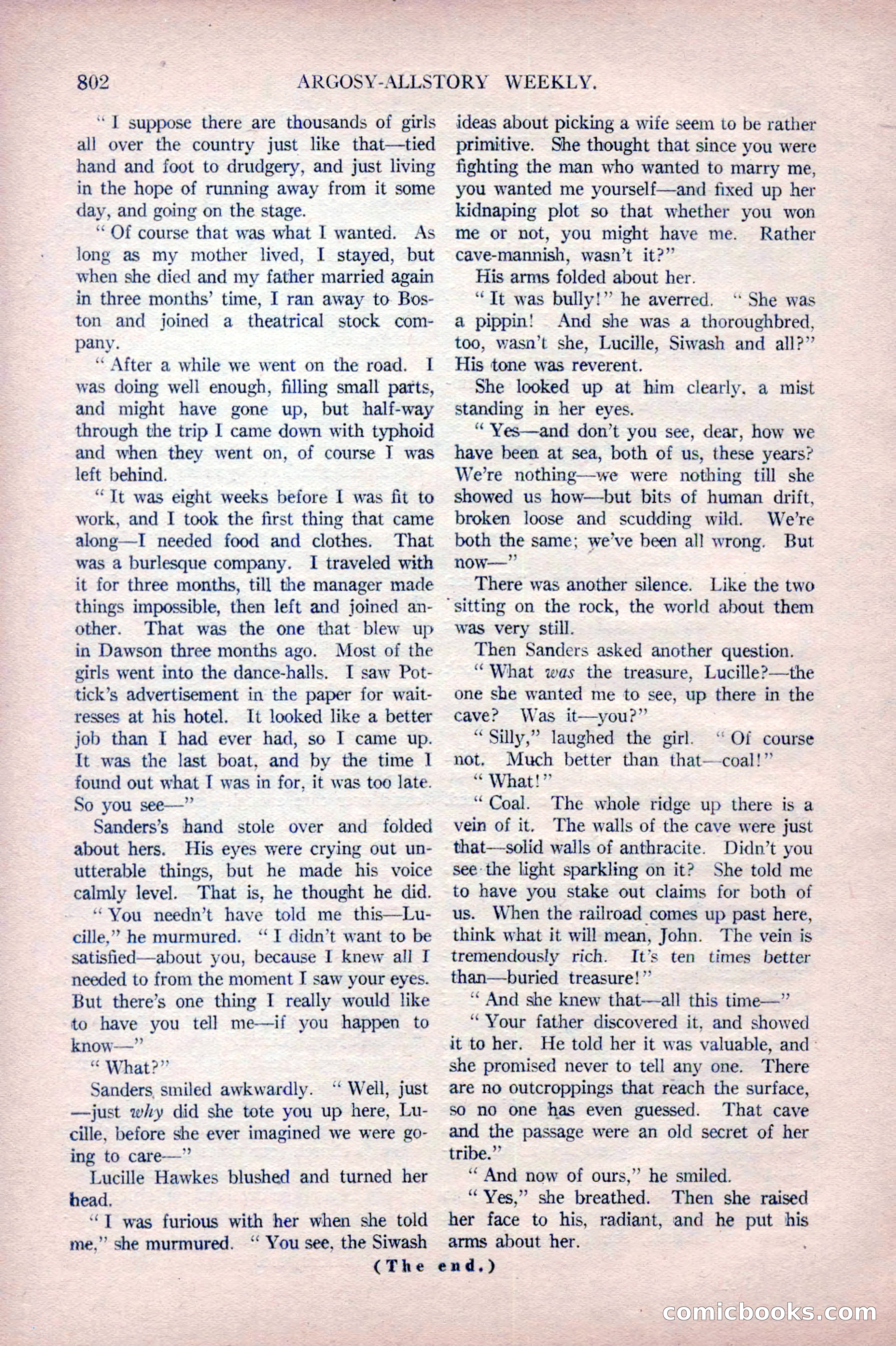 Argosy All-Story Weekly, October 22, 1921 — page 92 of 156