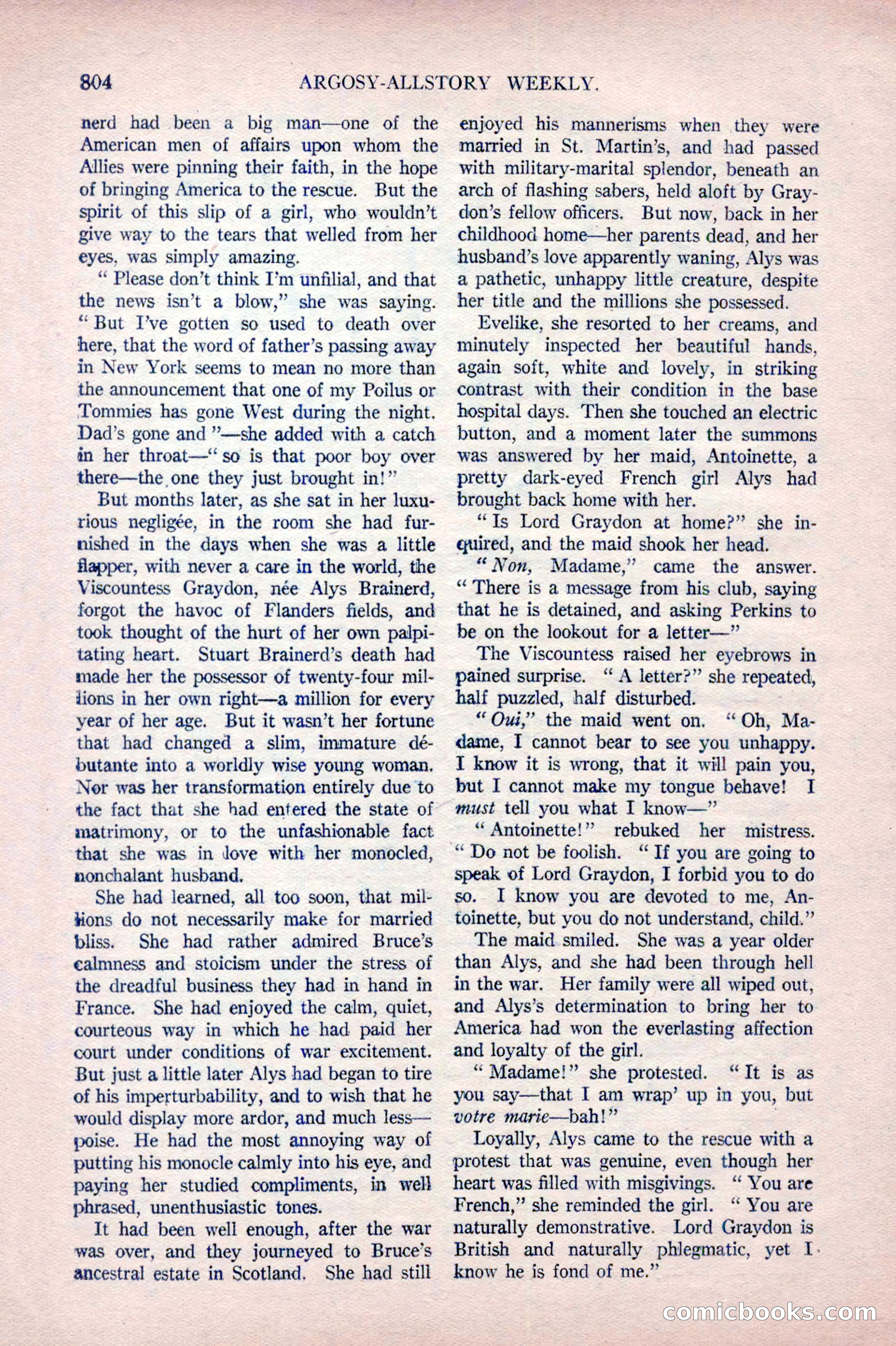 Argosy All-Story Weekly, October 22, 1921 — page 94 of 156