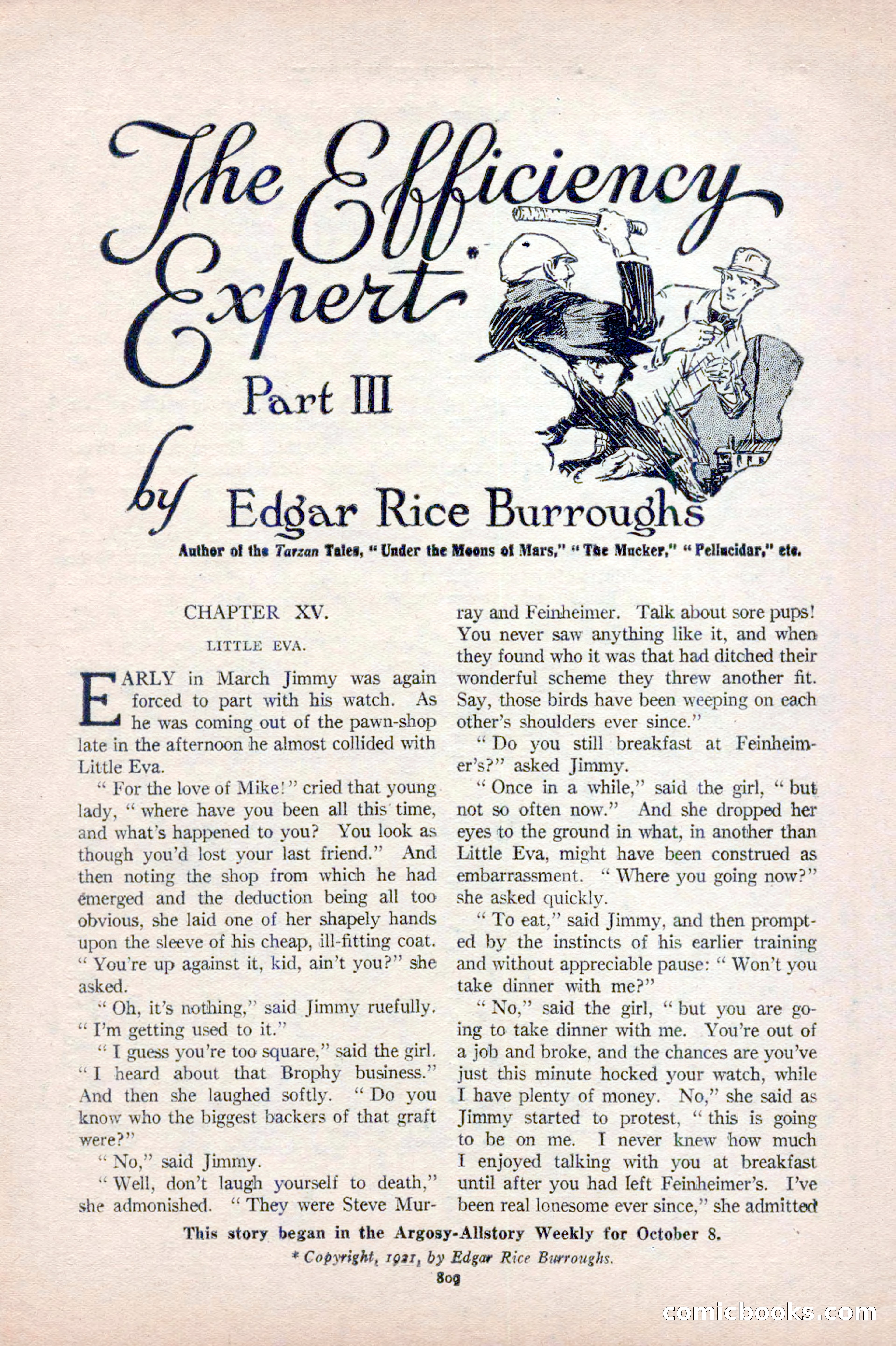 Argosy All-Story Weekly, October 22, 1921 — page 99 of 156