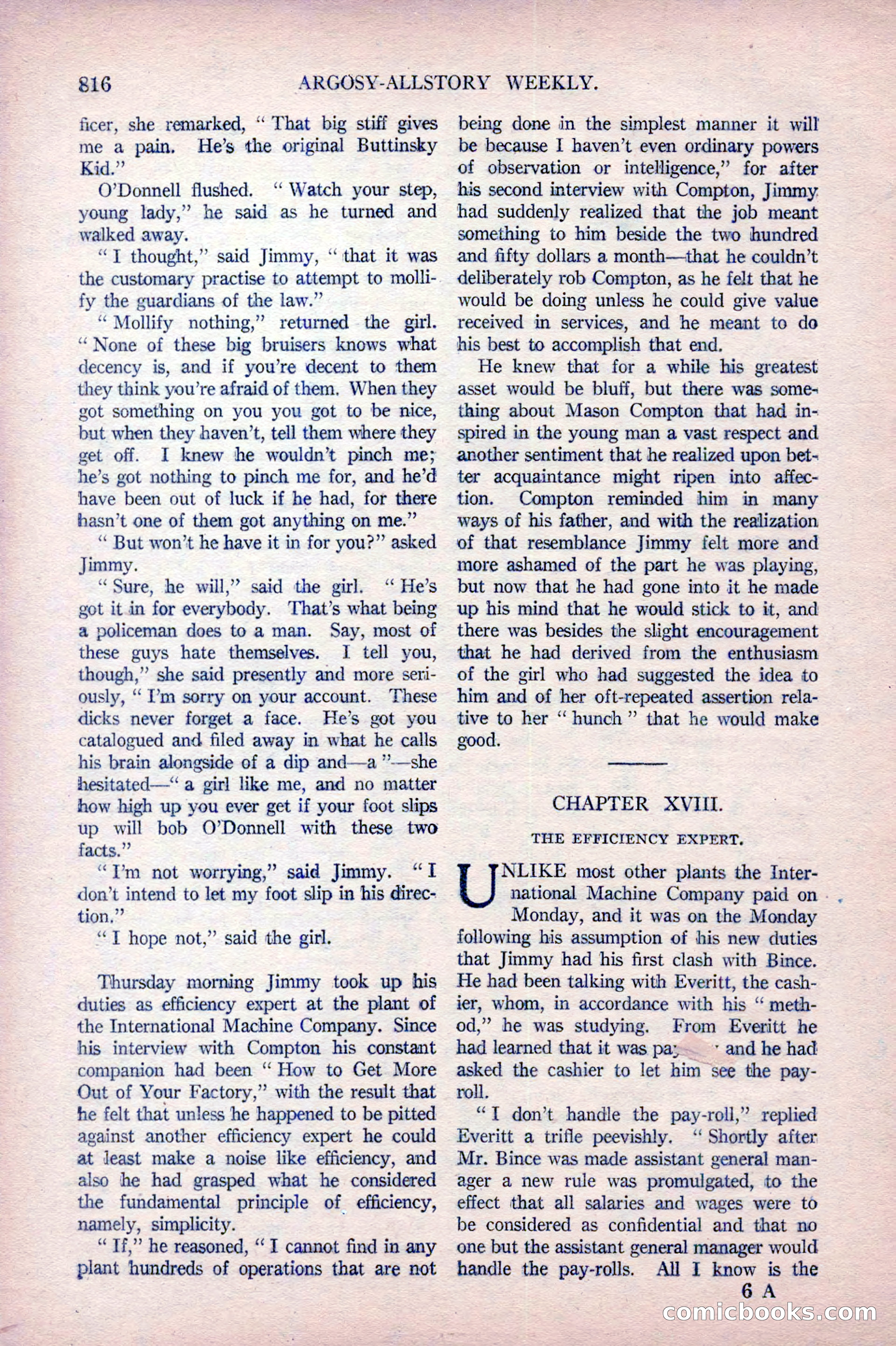 Argosy All-Story Weekly, October 22, 1921 — page 106 of 156