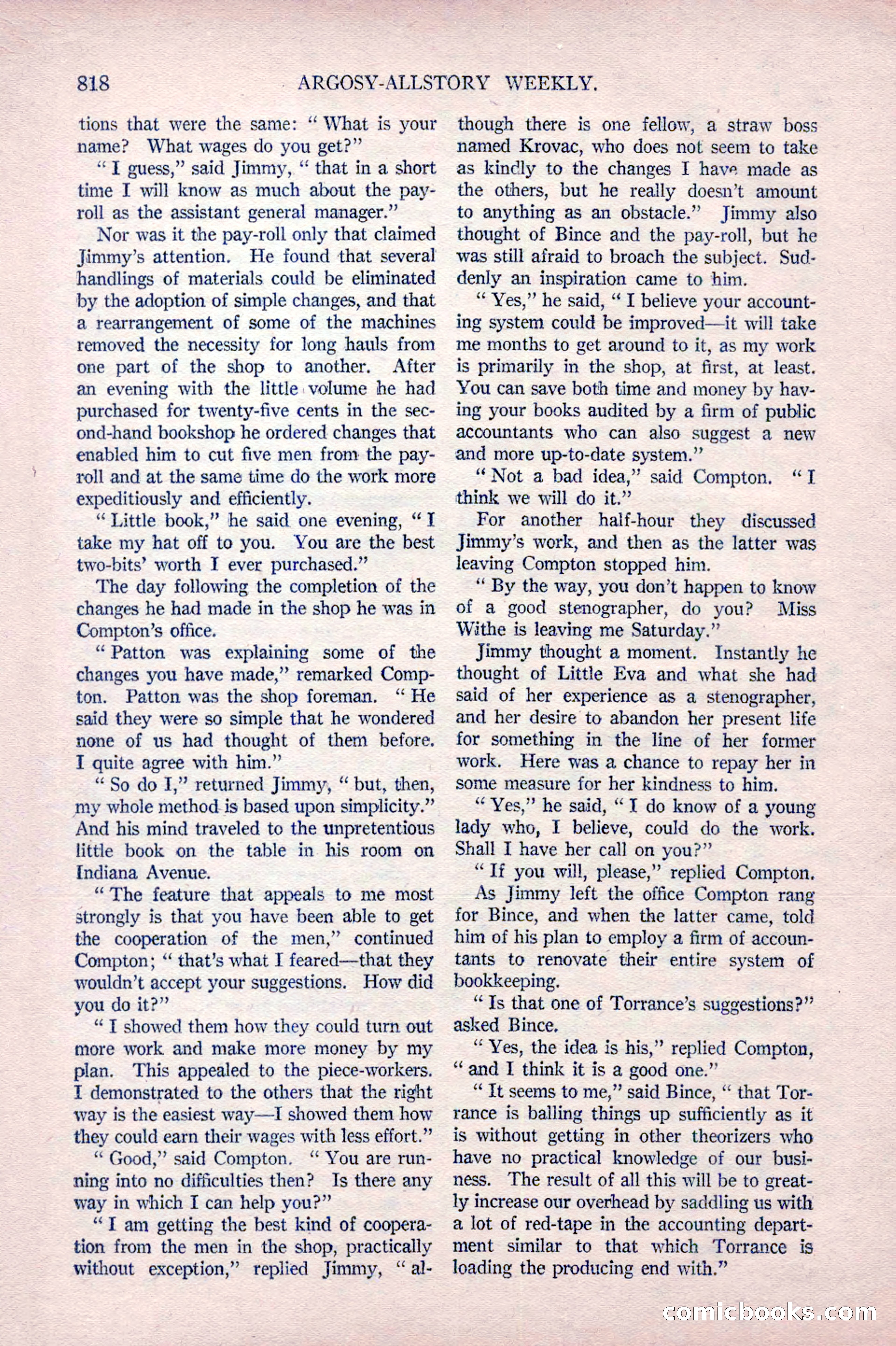 Argosy All-Story Weekly, October 22, 1921 — page 108 of 156