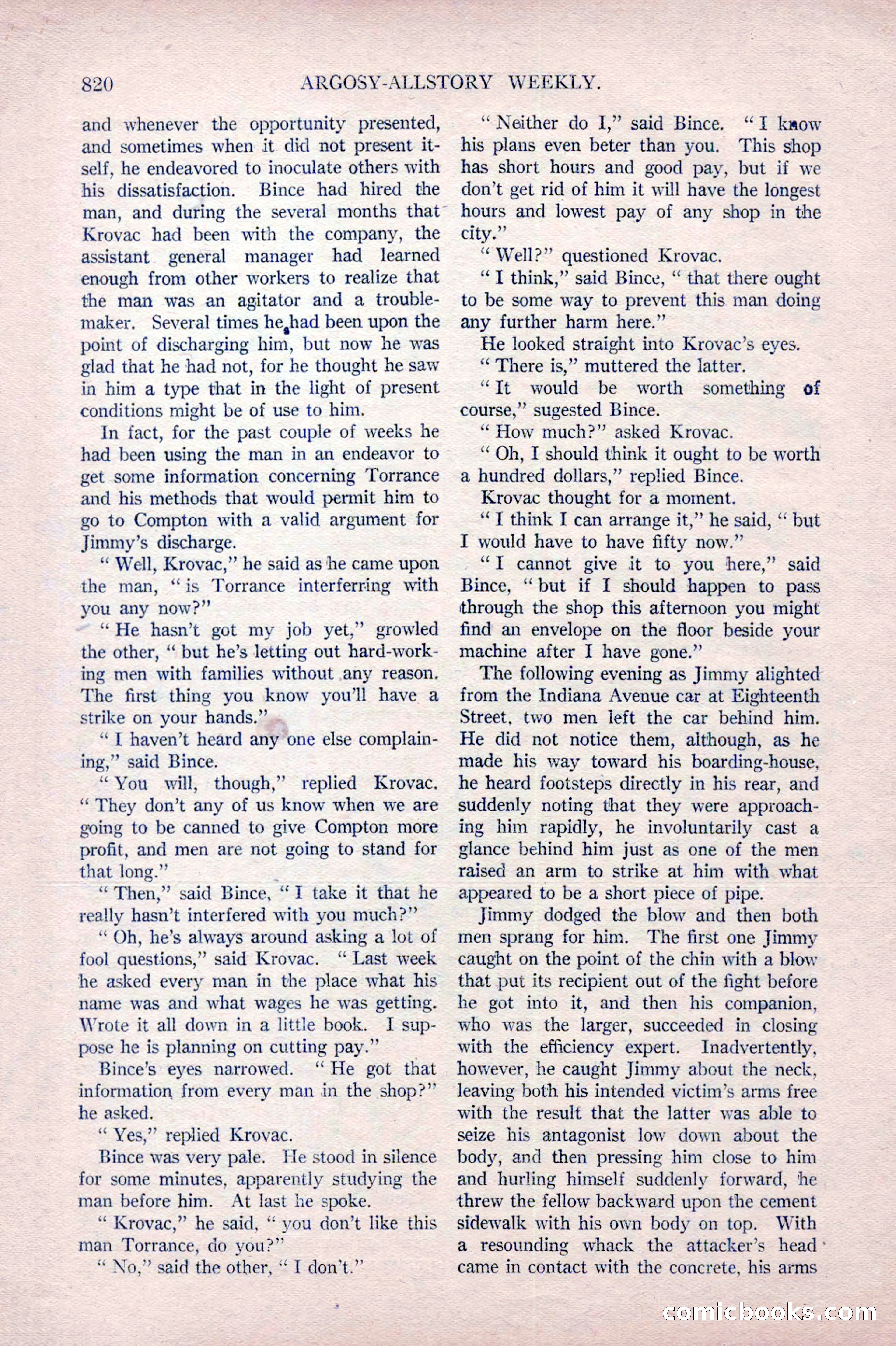 Argosy All-Story Weekly, October 22, 1921 — page 110 of 156