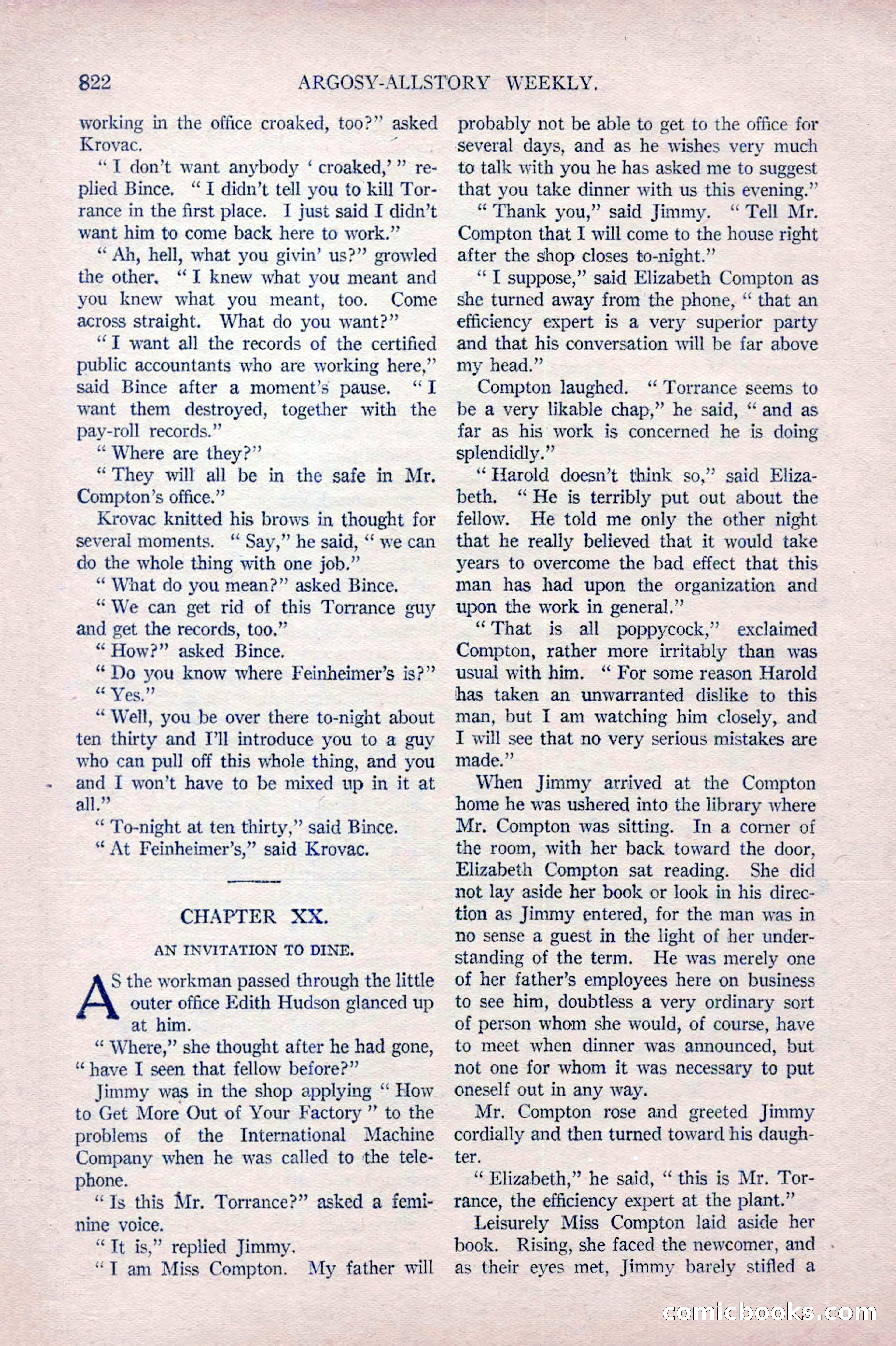 Argosy All-Story Weekly, October 22, 1921 — page 112 of 156