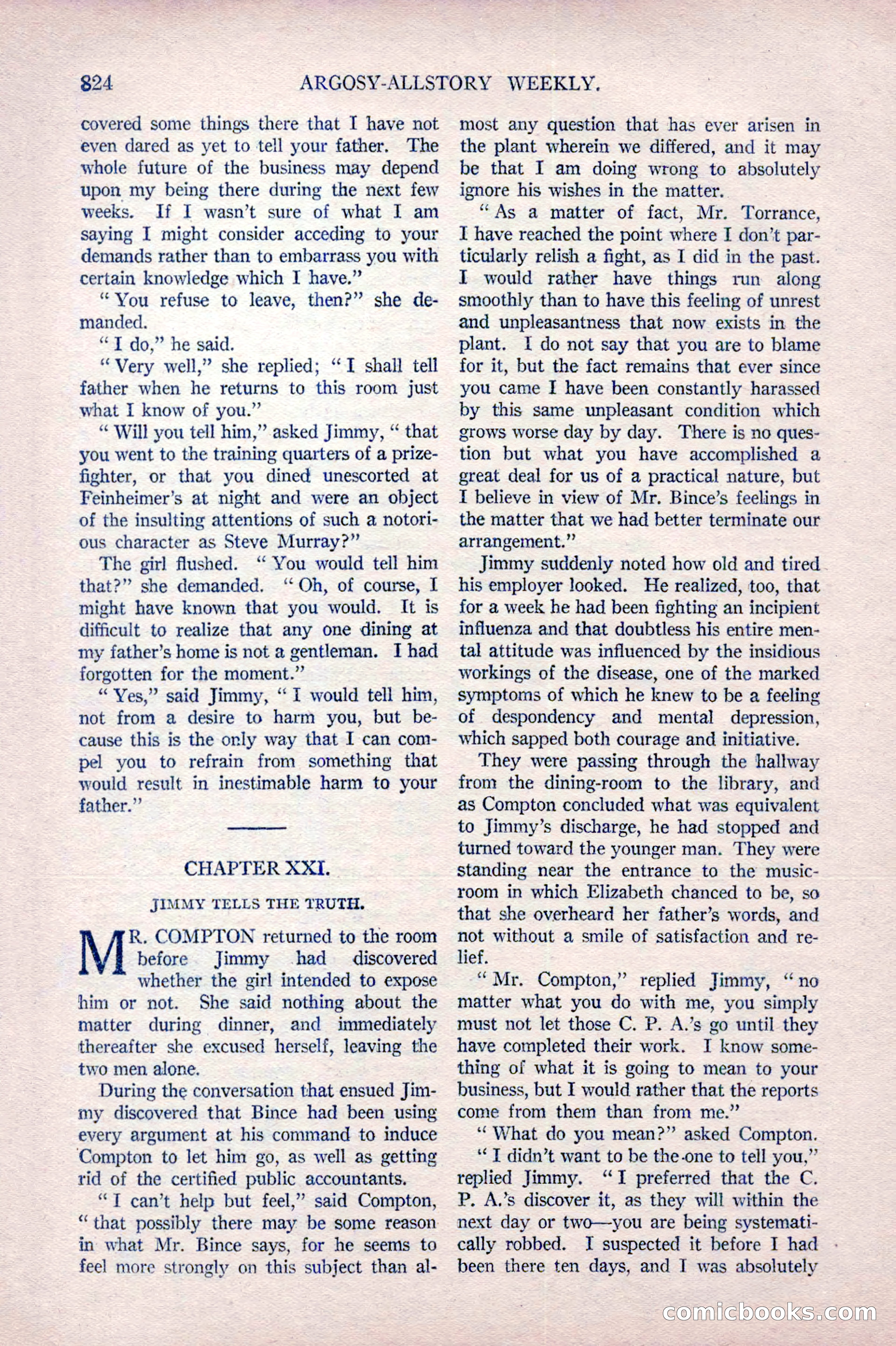 Argosy All-Story Weekly, October 22, 1921 — page 114 of 156