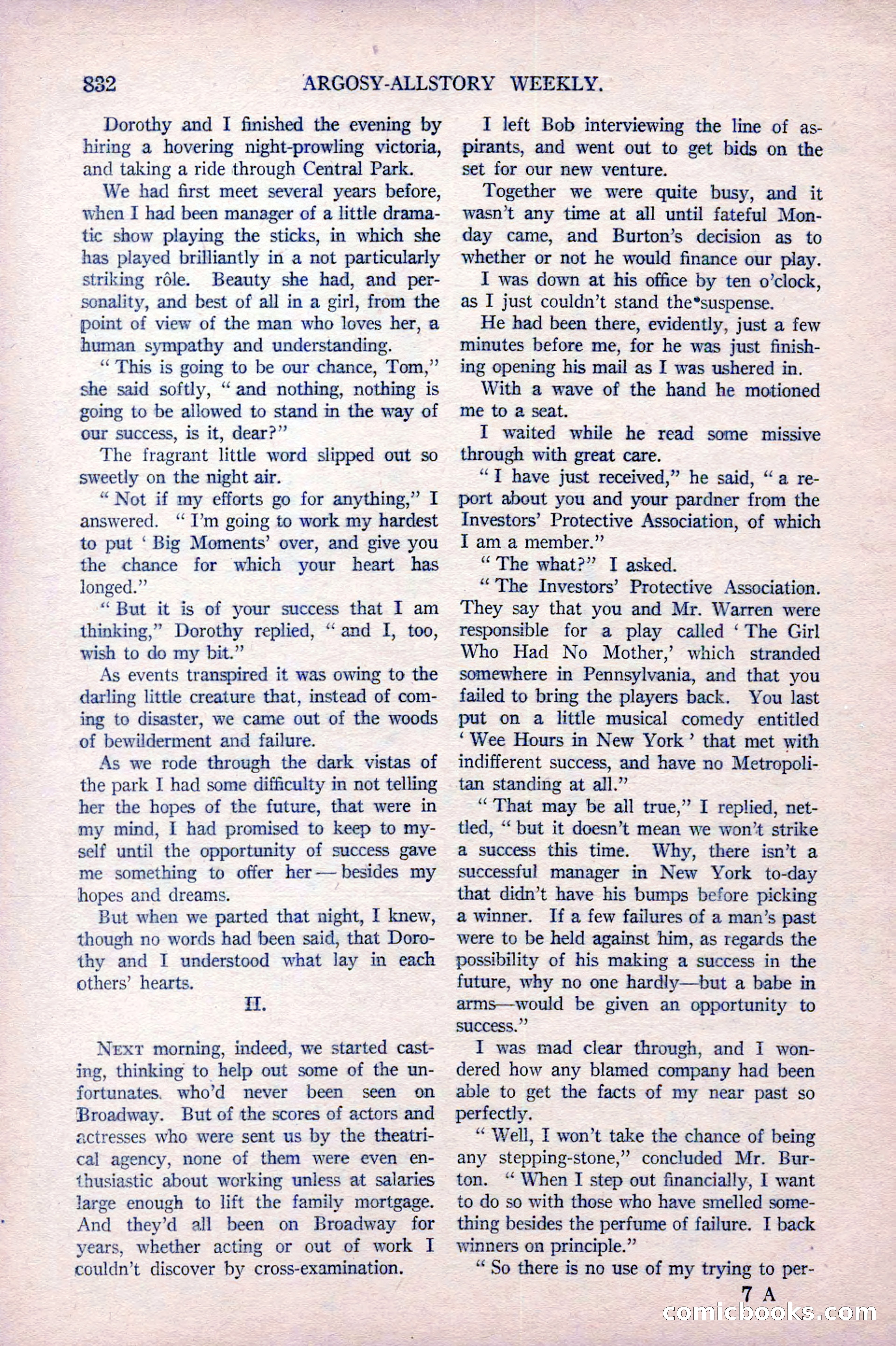 Argosy All-Story Weekly, October 22, 1921 — page 122 of 156