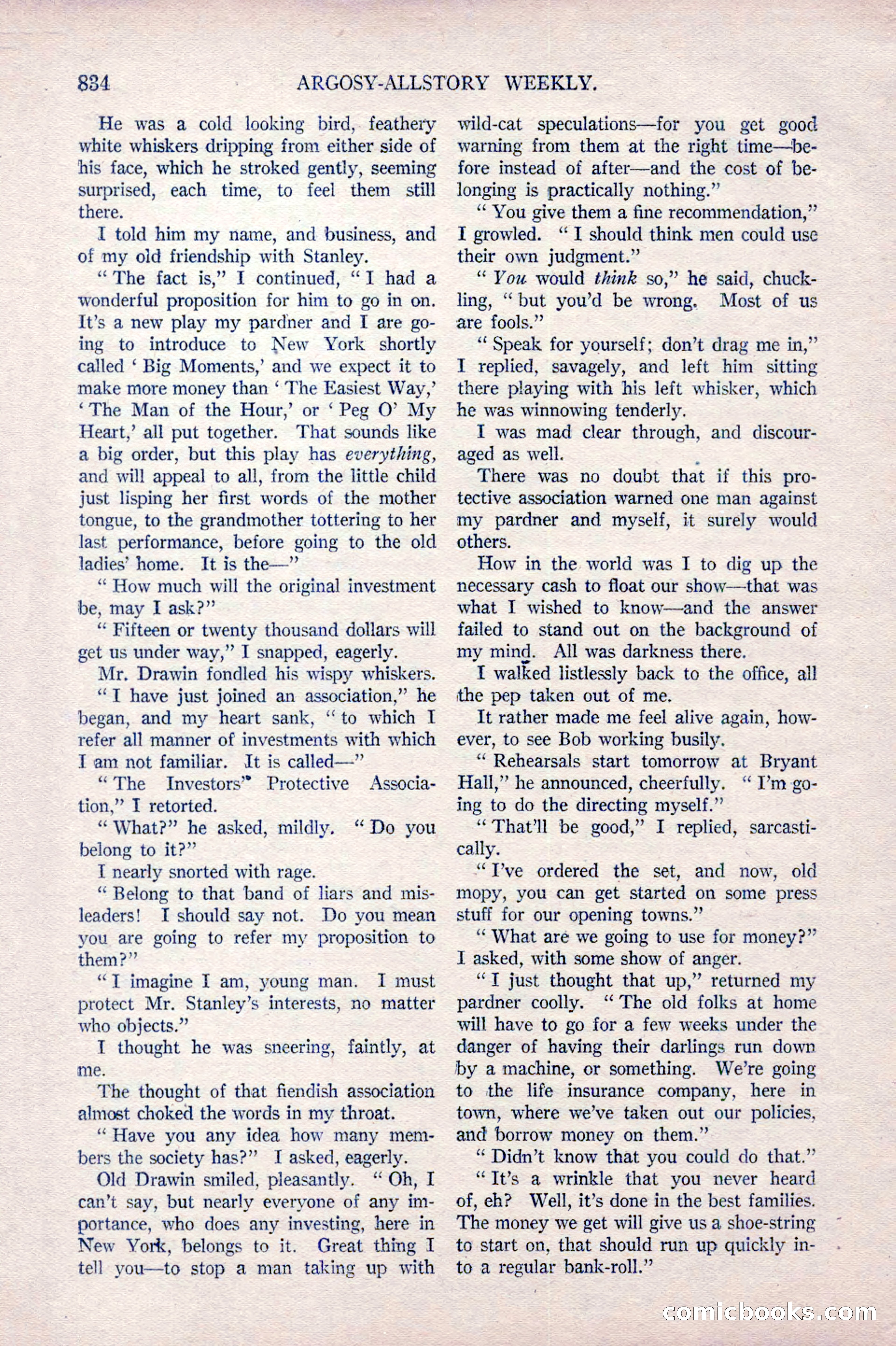Argosy All-Story Weekly, October 22, 1921 — page 124 of 156