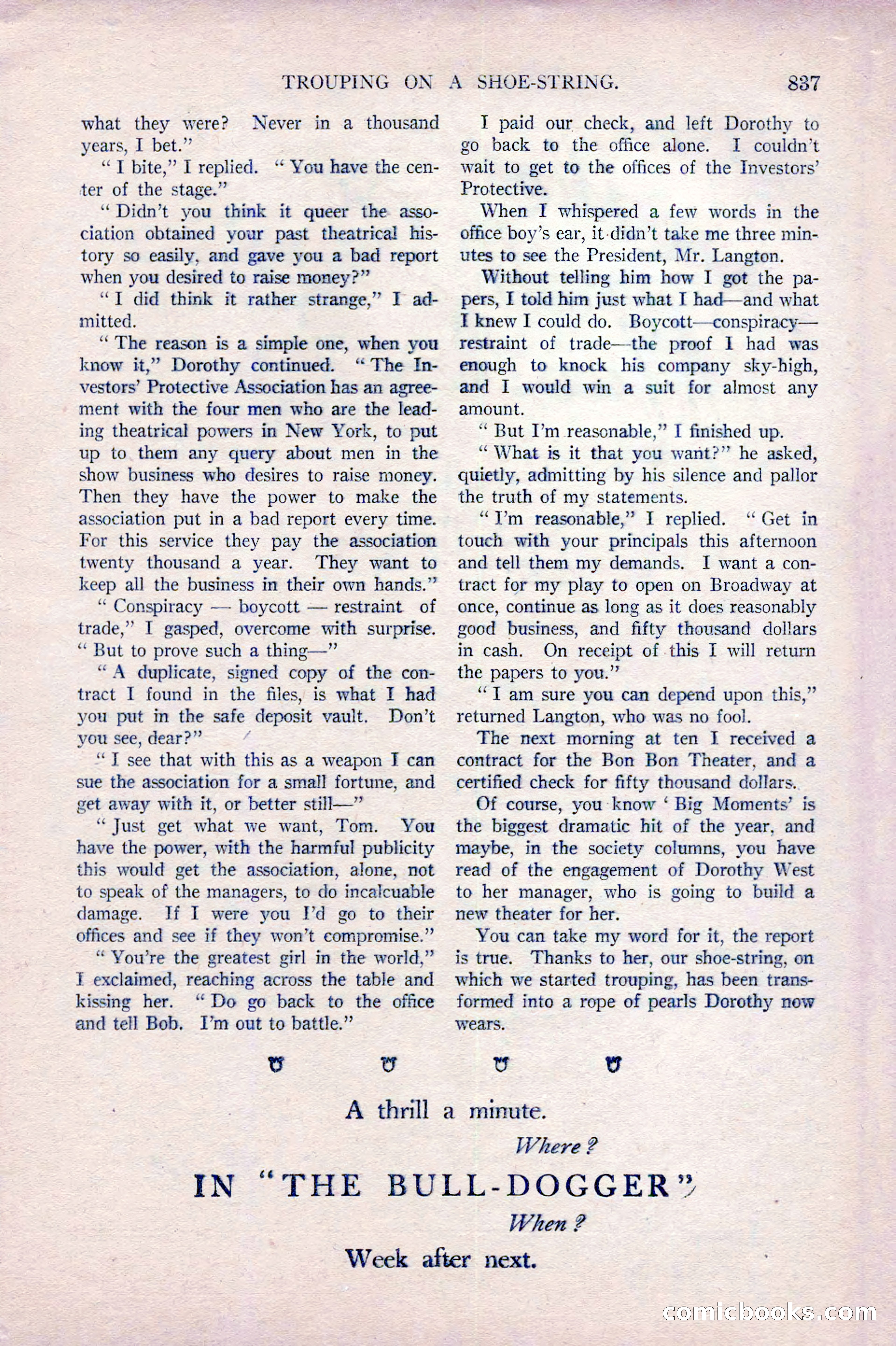 Argosy All-Story Weekly, October 22, 1921 — page 127 of 156