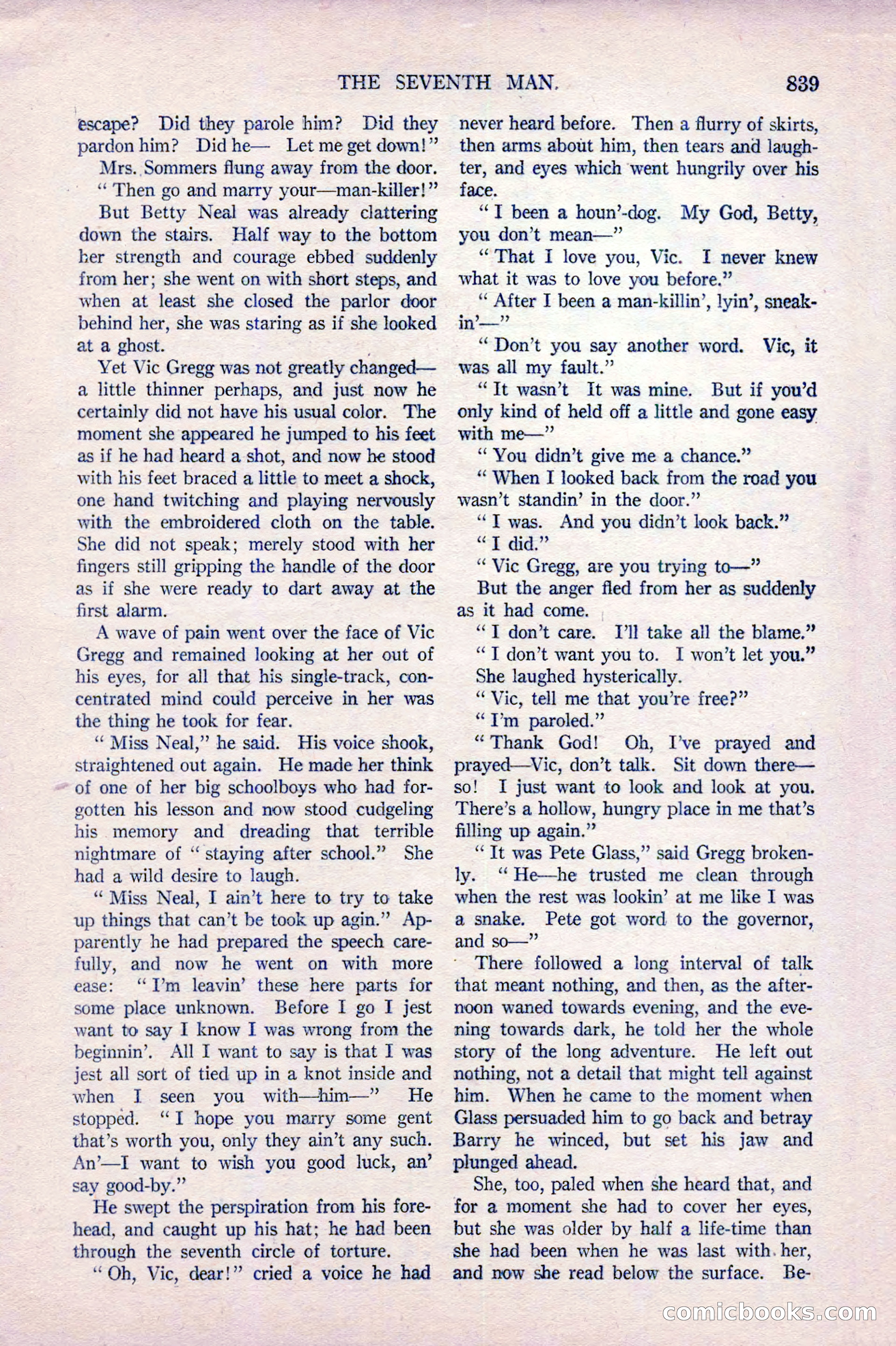 Argosy All-Story Weekly, October 22, 1921 — page 129 of 156