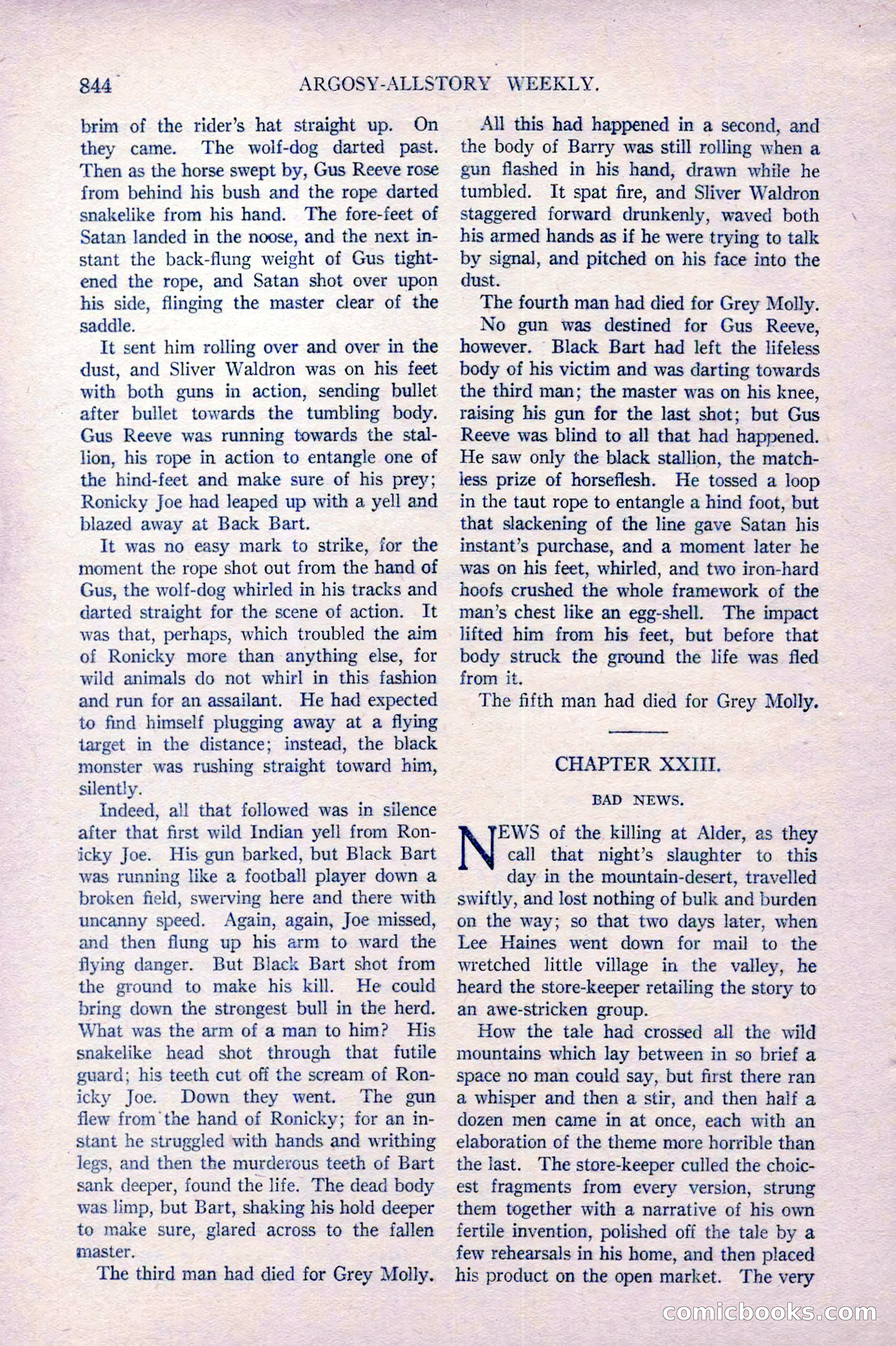 Argosy All-Story Weekly, October 22, 1921 — page 134 of 156