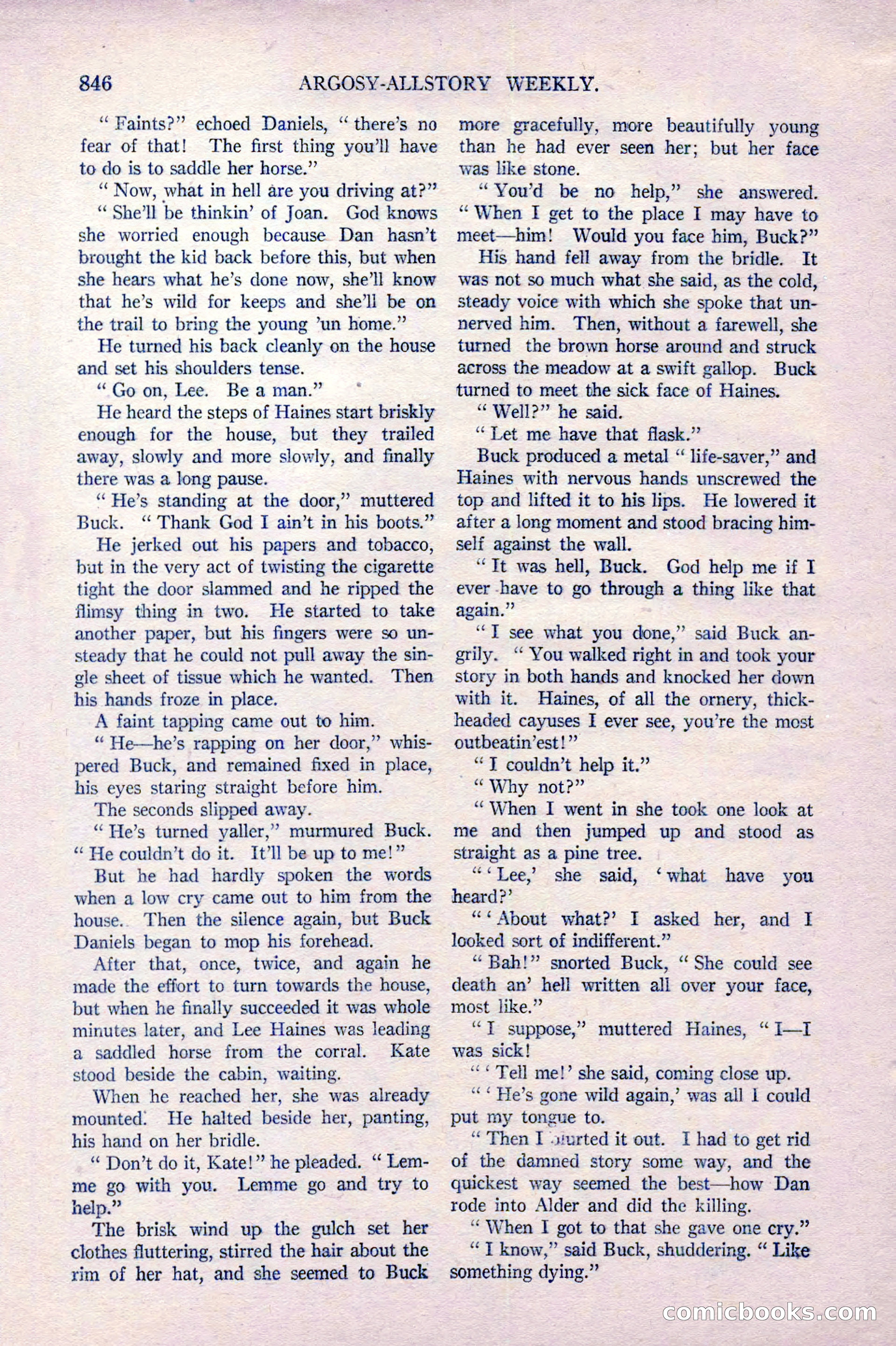Argosy All-Story Weekly, October 22, 1921 — page 136 of 156