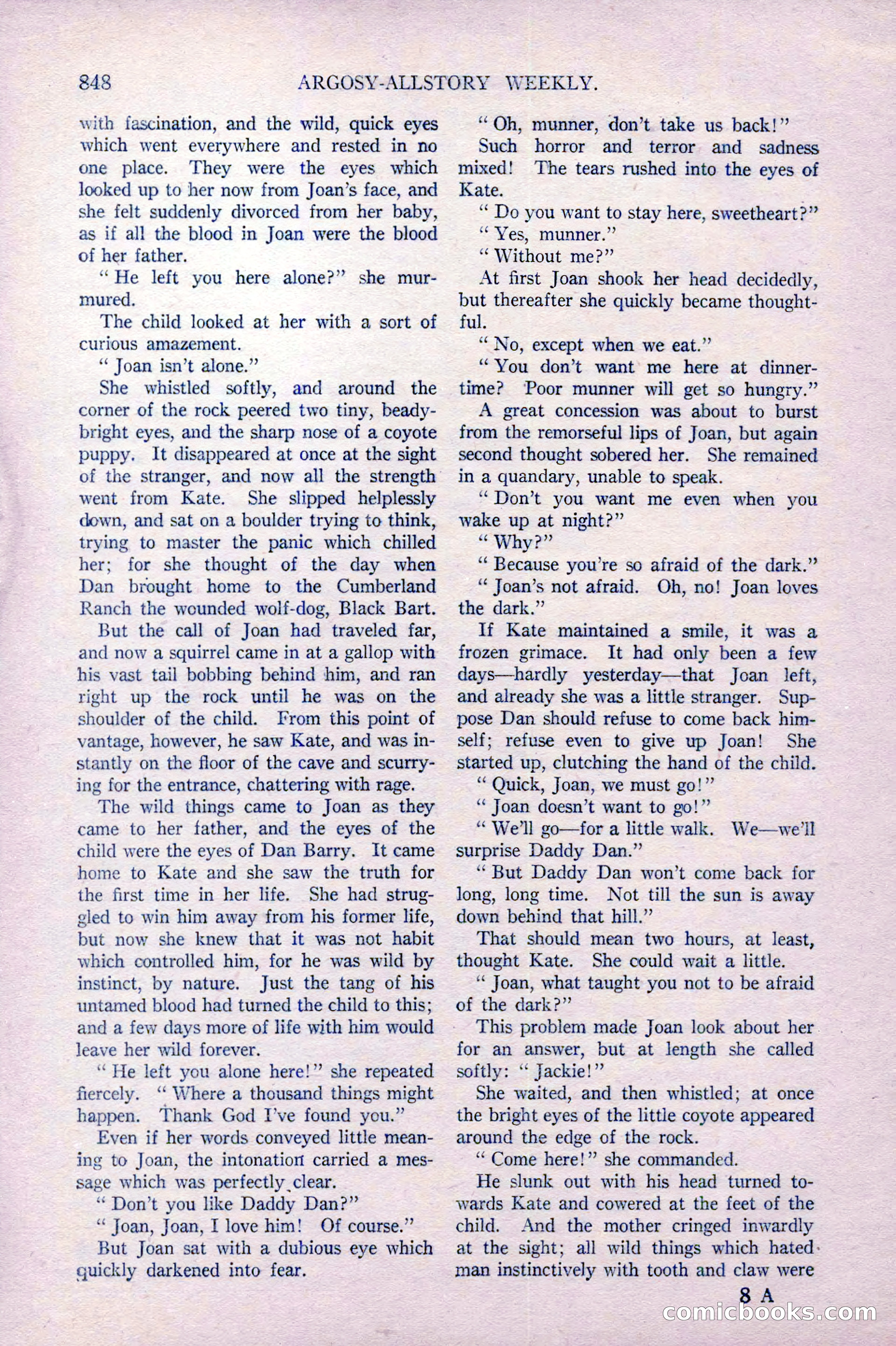 Argosy All-Story Weekly, October 22, 1921 — page 138 of 156