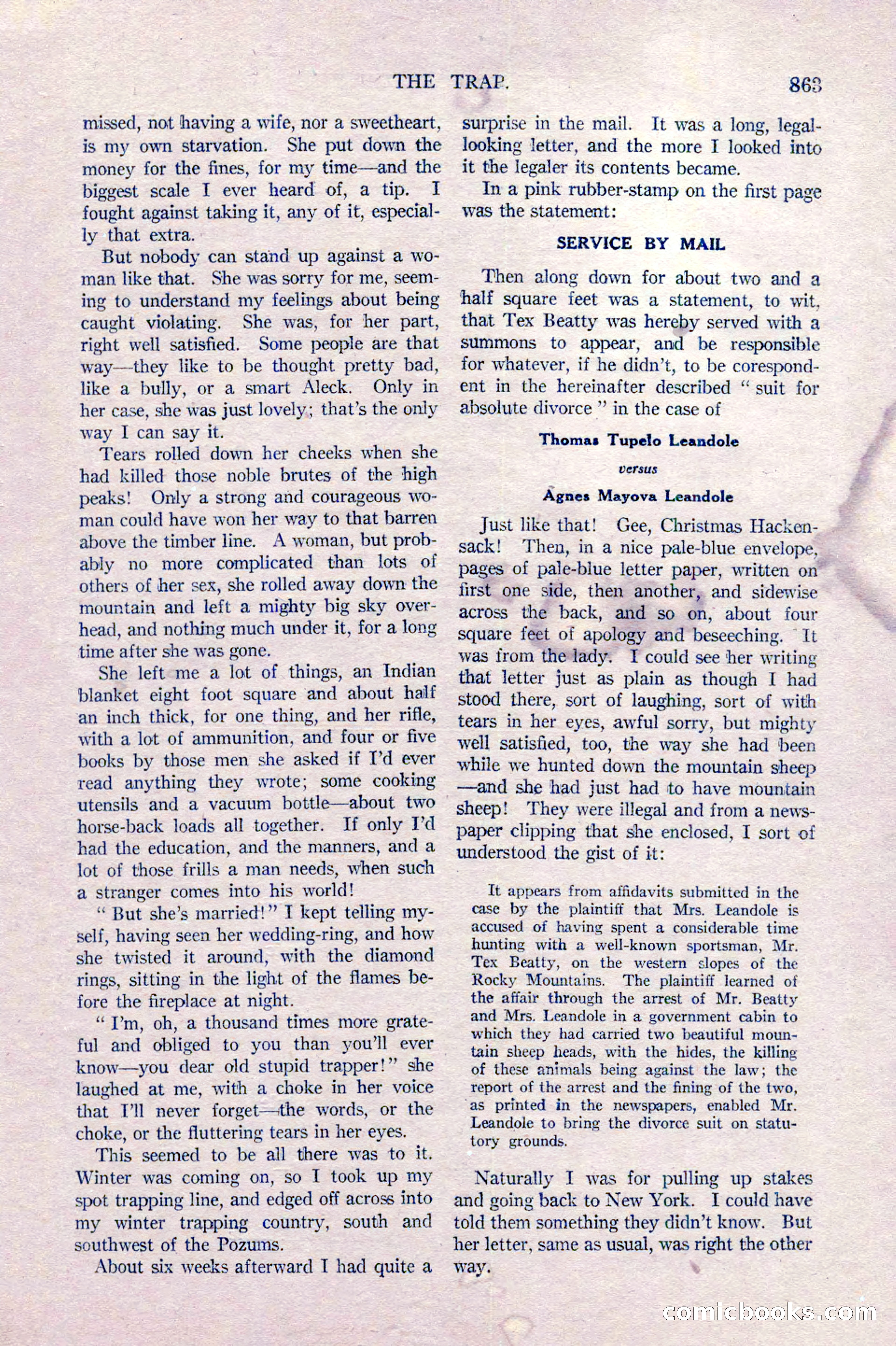 Argosy All-Story Weekly, October 22, 1921 — page 153 of 156