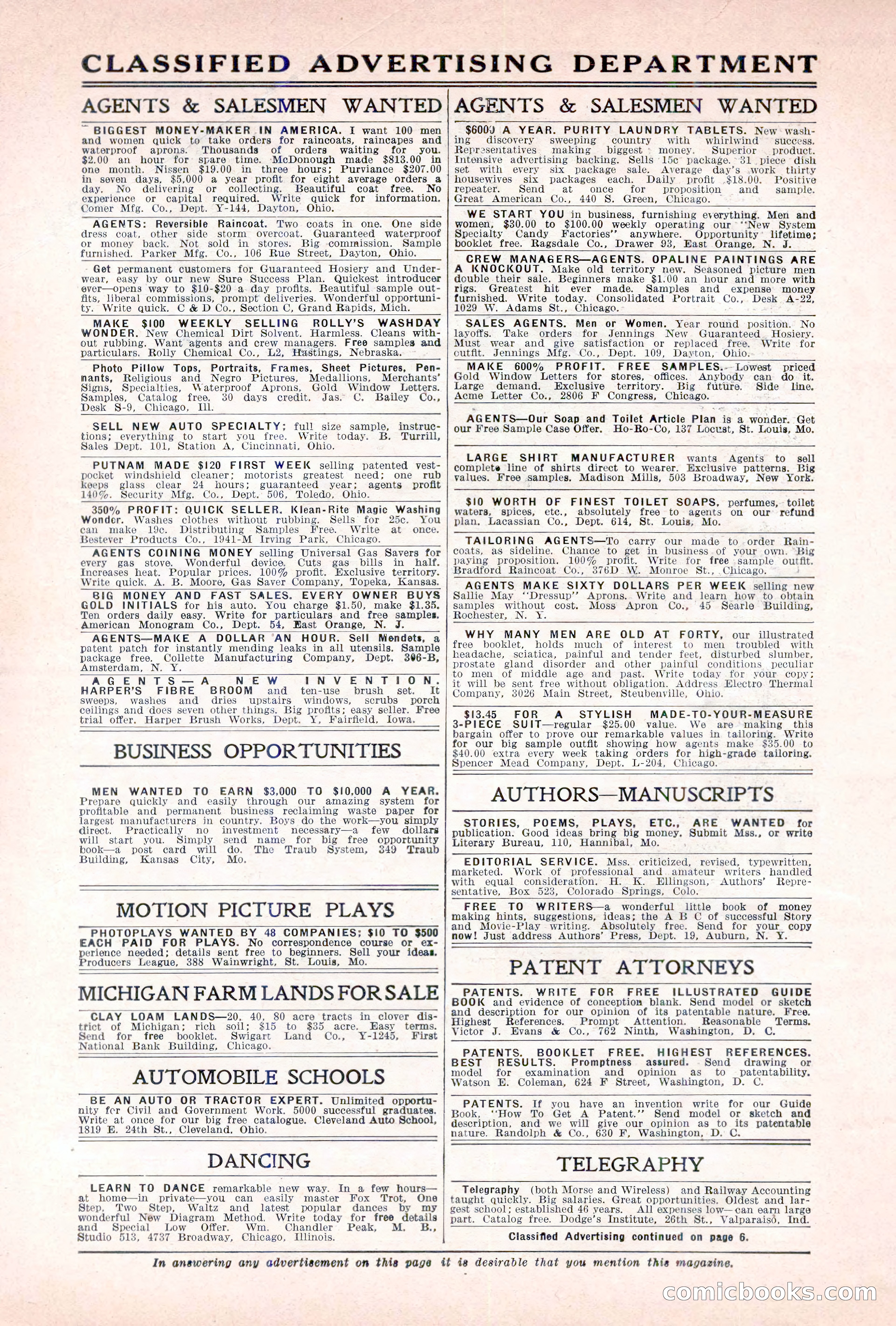 Argosy All-Story Weekly, November 5, 1921 — page 6 of 180