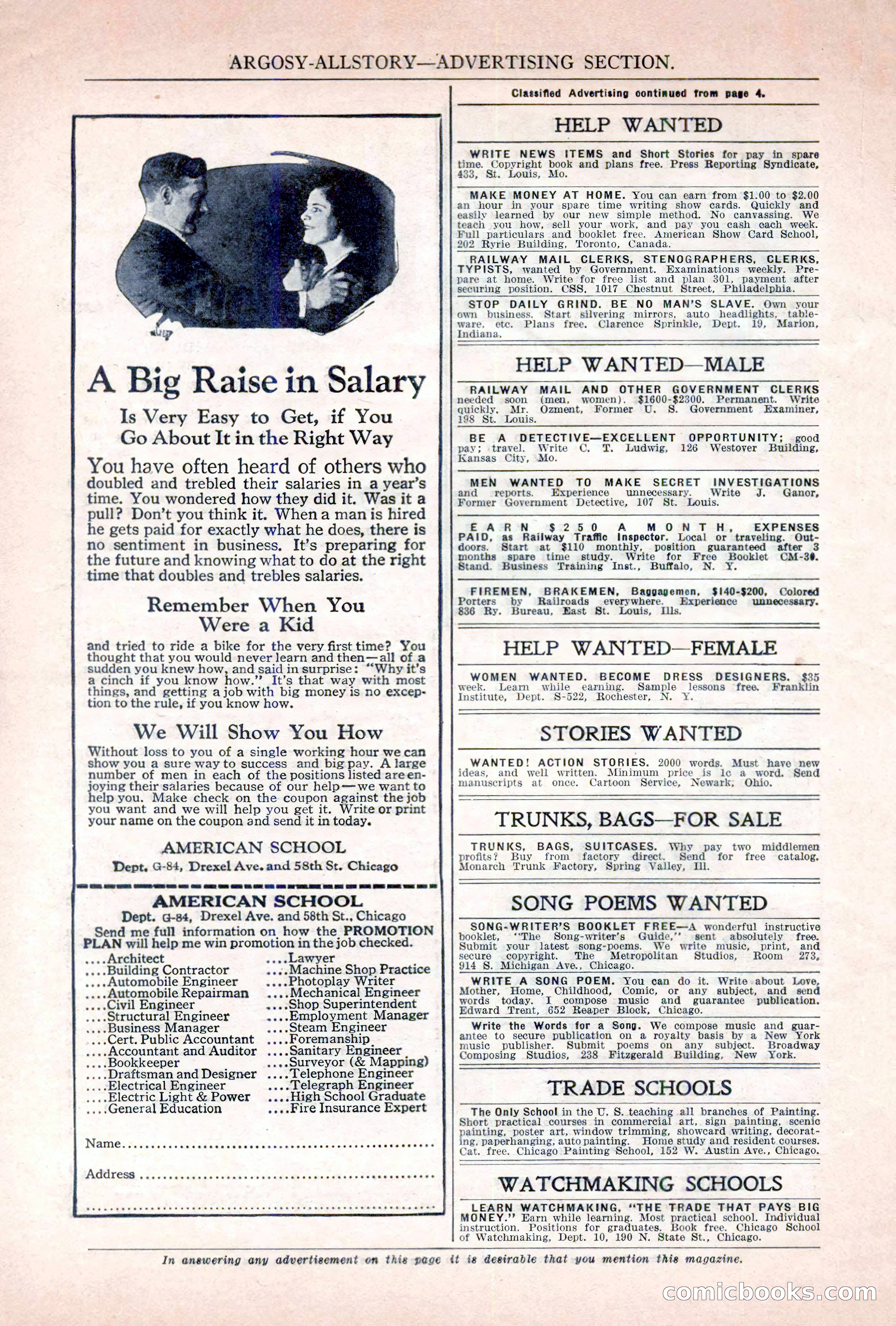 Argosy All-Story Weekly, November 5, 1921 — page 8 of 180