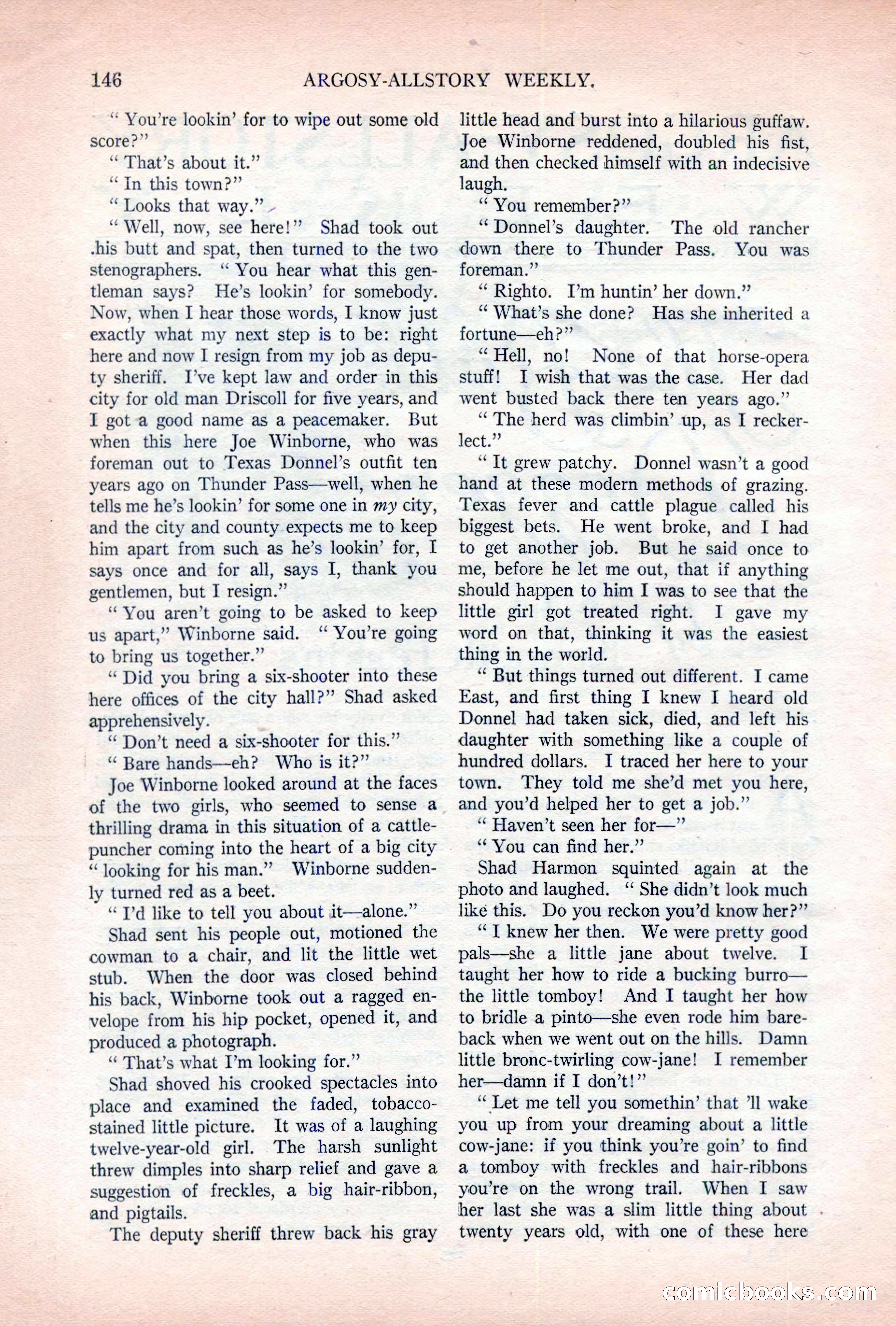 Argosy All-Story Weekly, November 5, 1921 — page 12 of 180