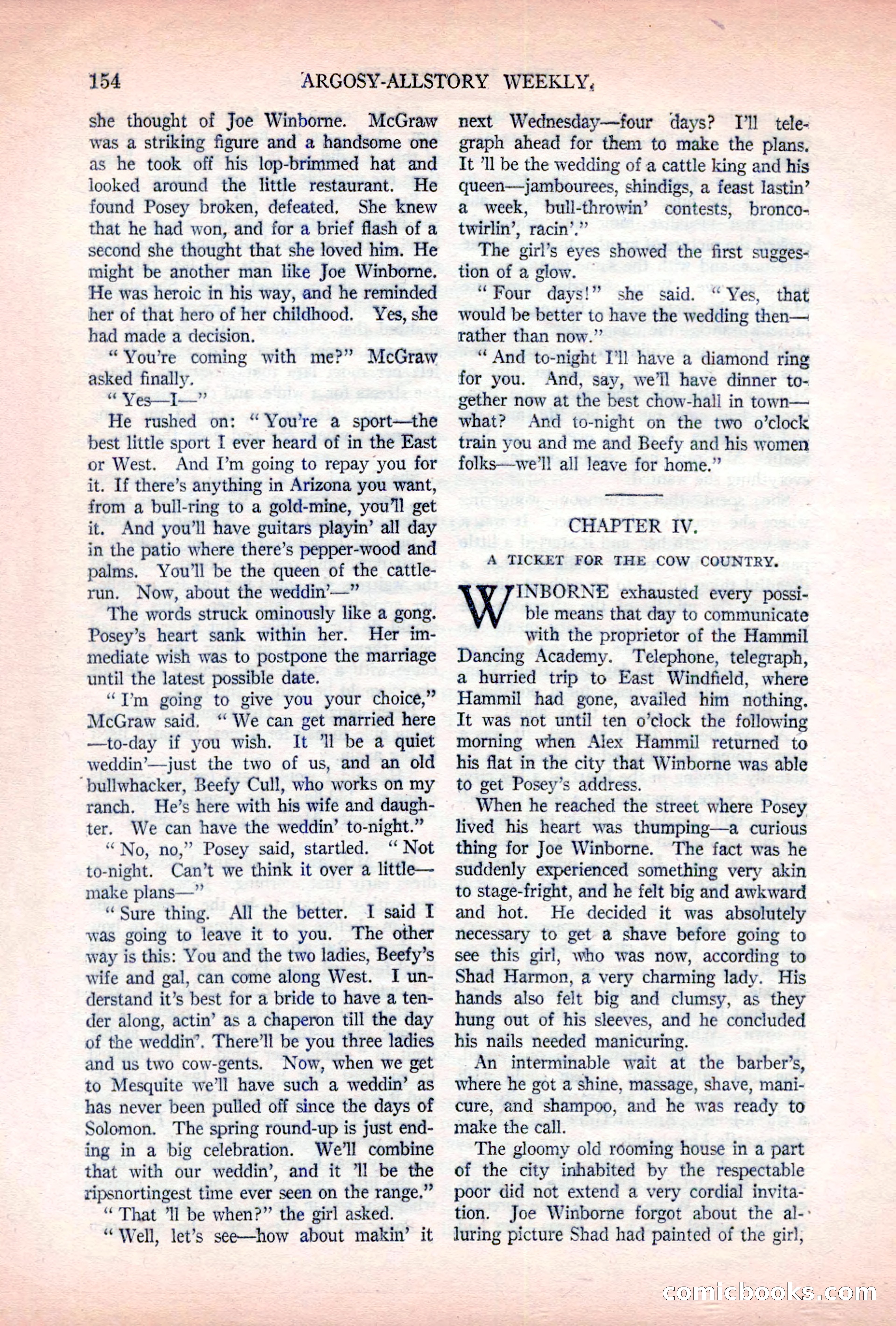 Argosy All-Story Weekly, November 5, 1921 — page 20 of 180
