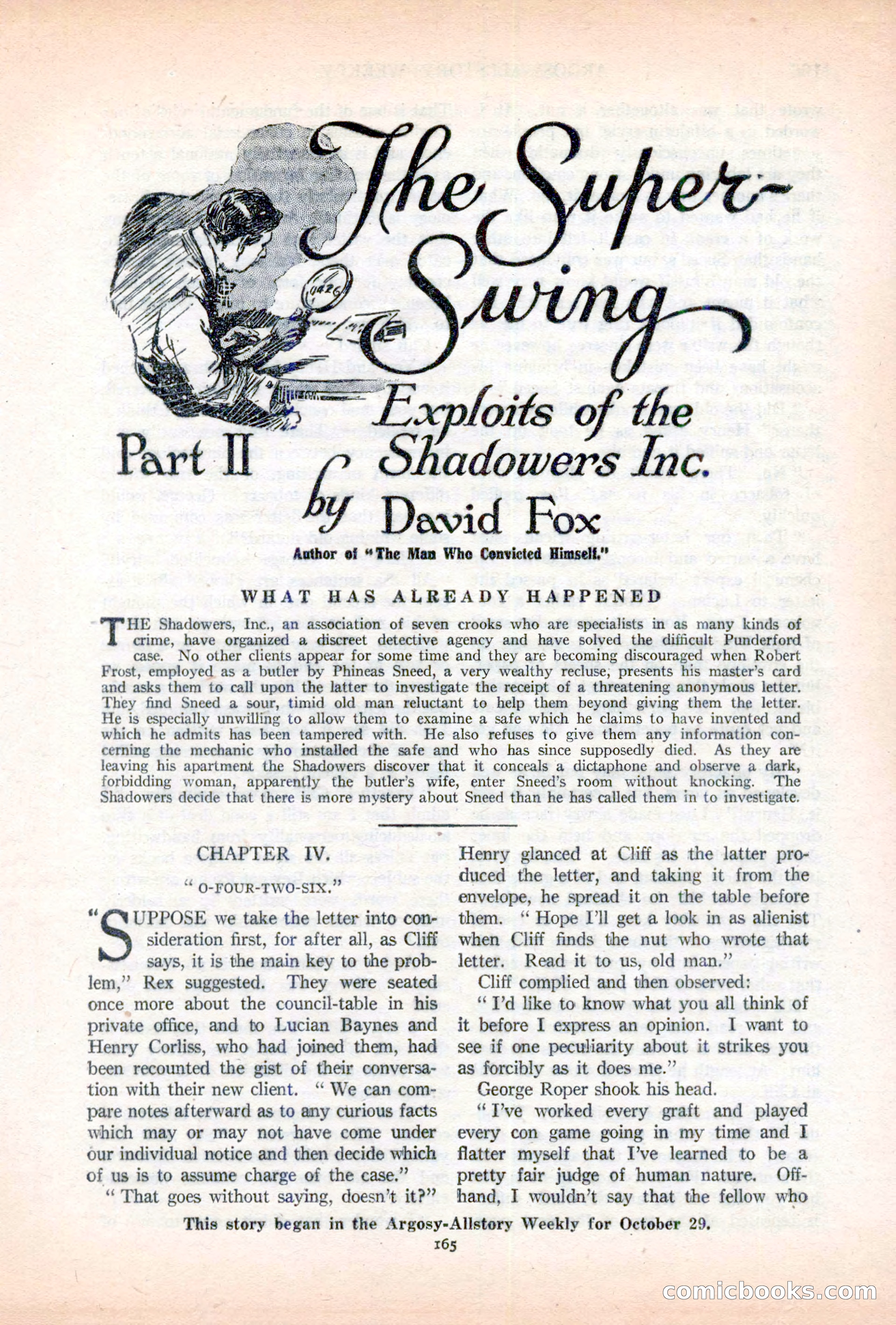 Argosy All-Story Weekly, November 5, 1921 — page 31 of 180
