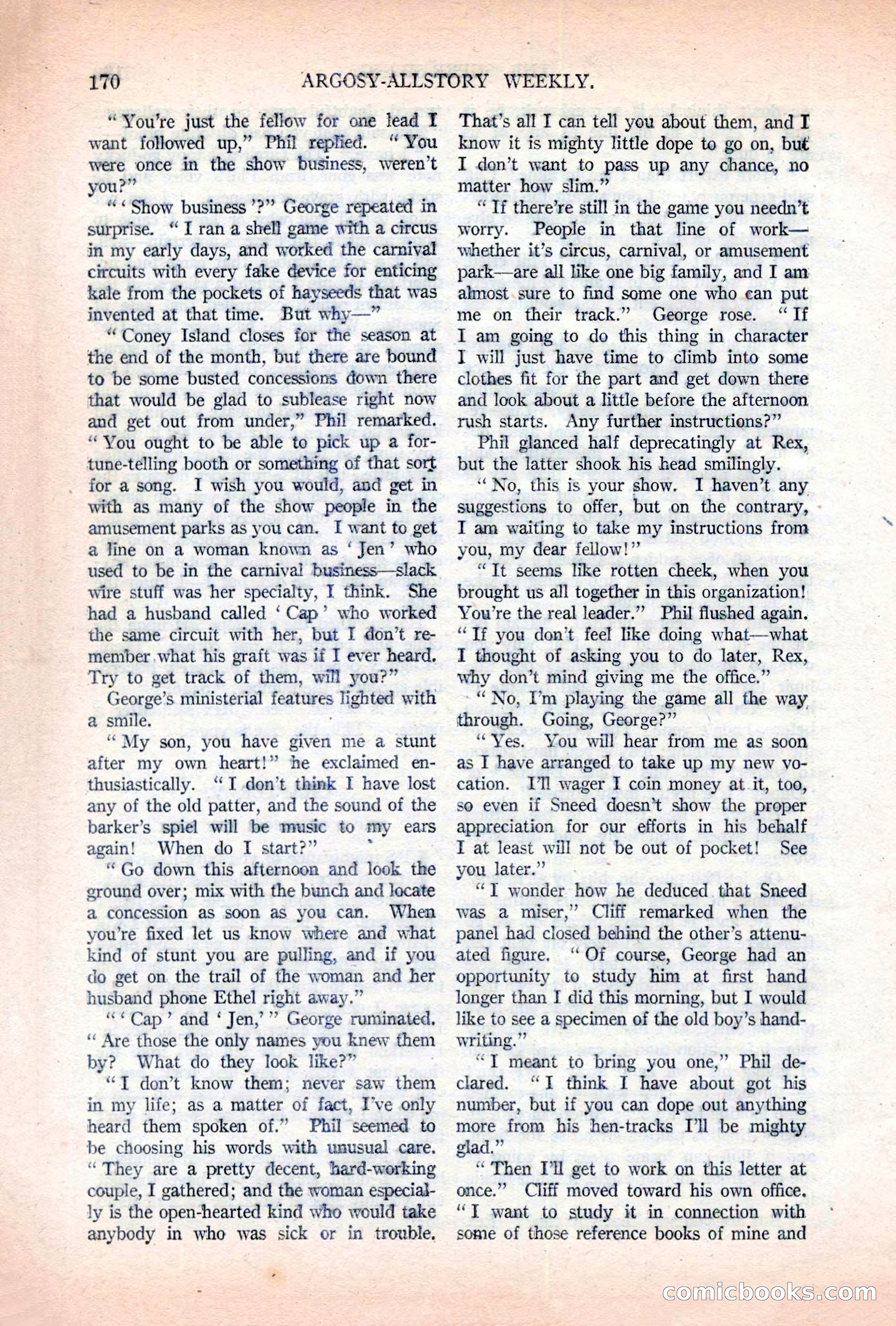 Argosy All-Story Weekly, November 5, 1921 — page 36 of 180