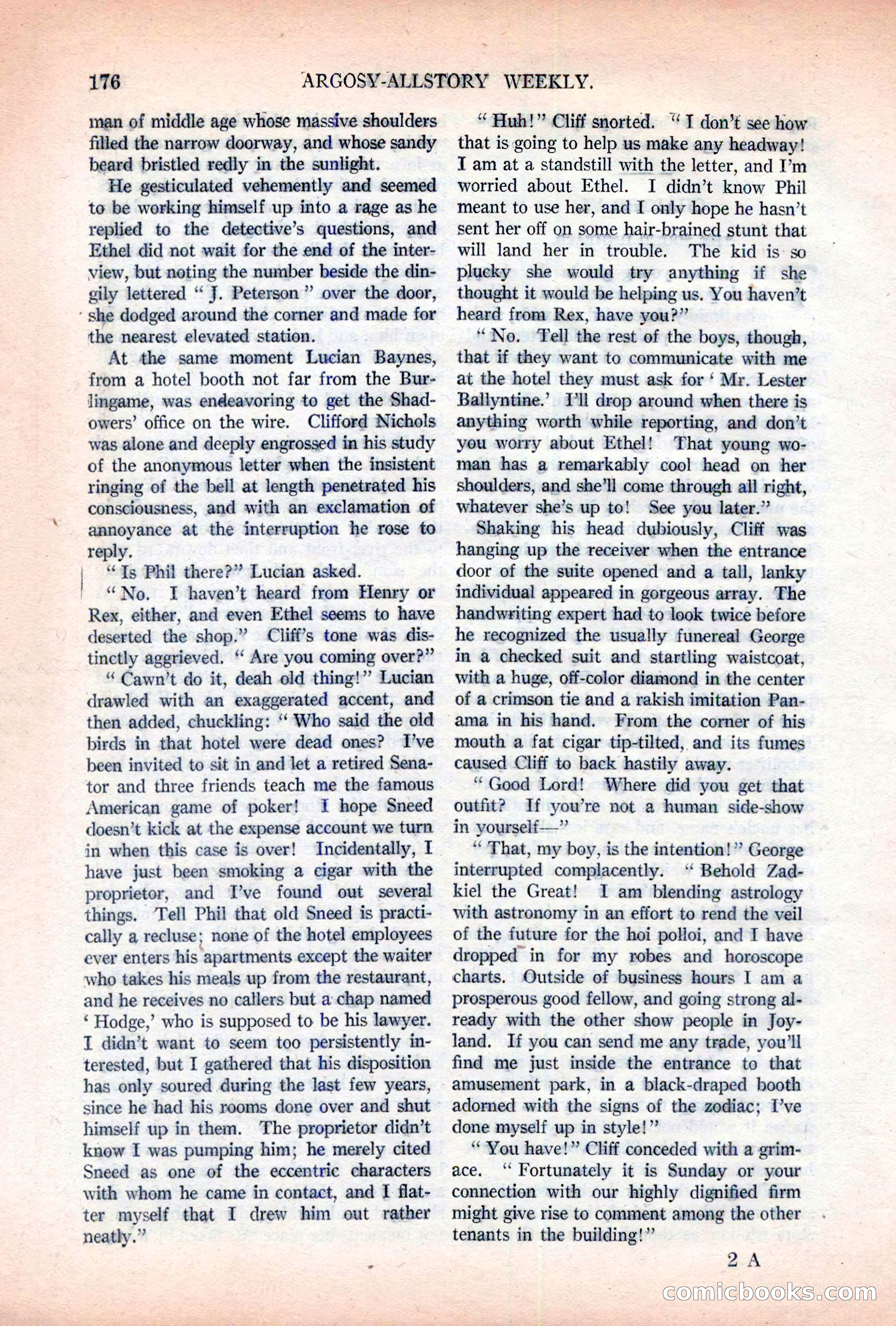 Argosy All-Story Weekly, November 5, 1921 — page 42 of 180