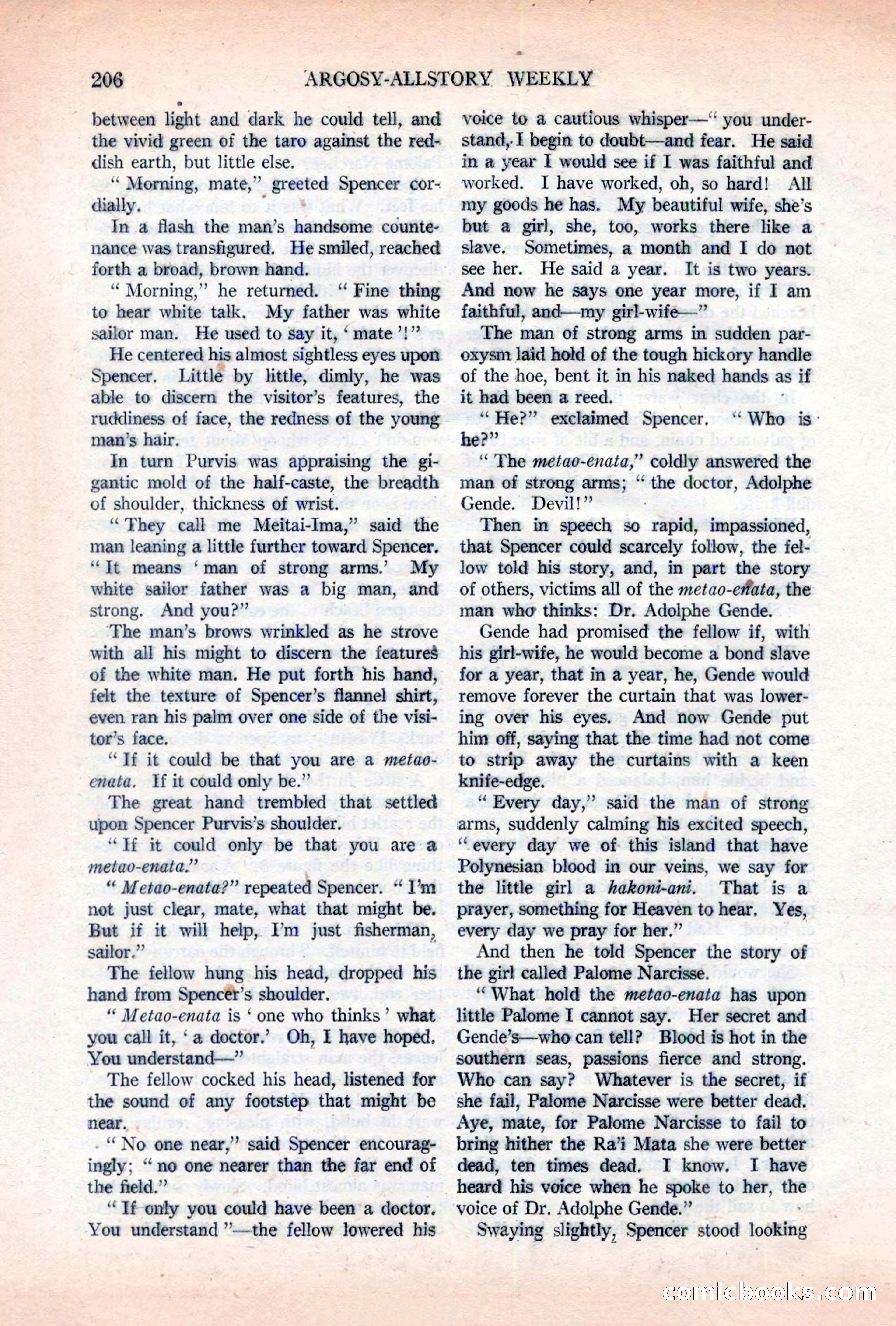 Argosy All-Story Weekly, November 5, 1921 — page 72 of 180