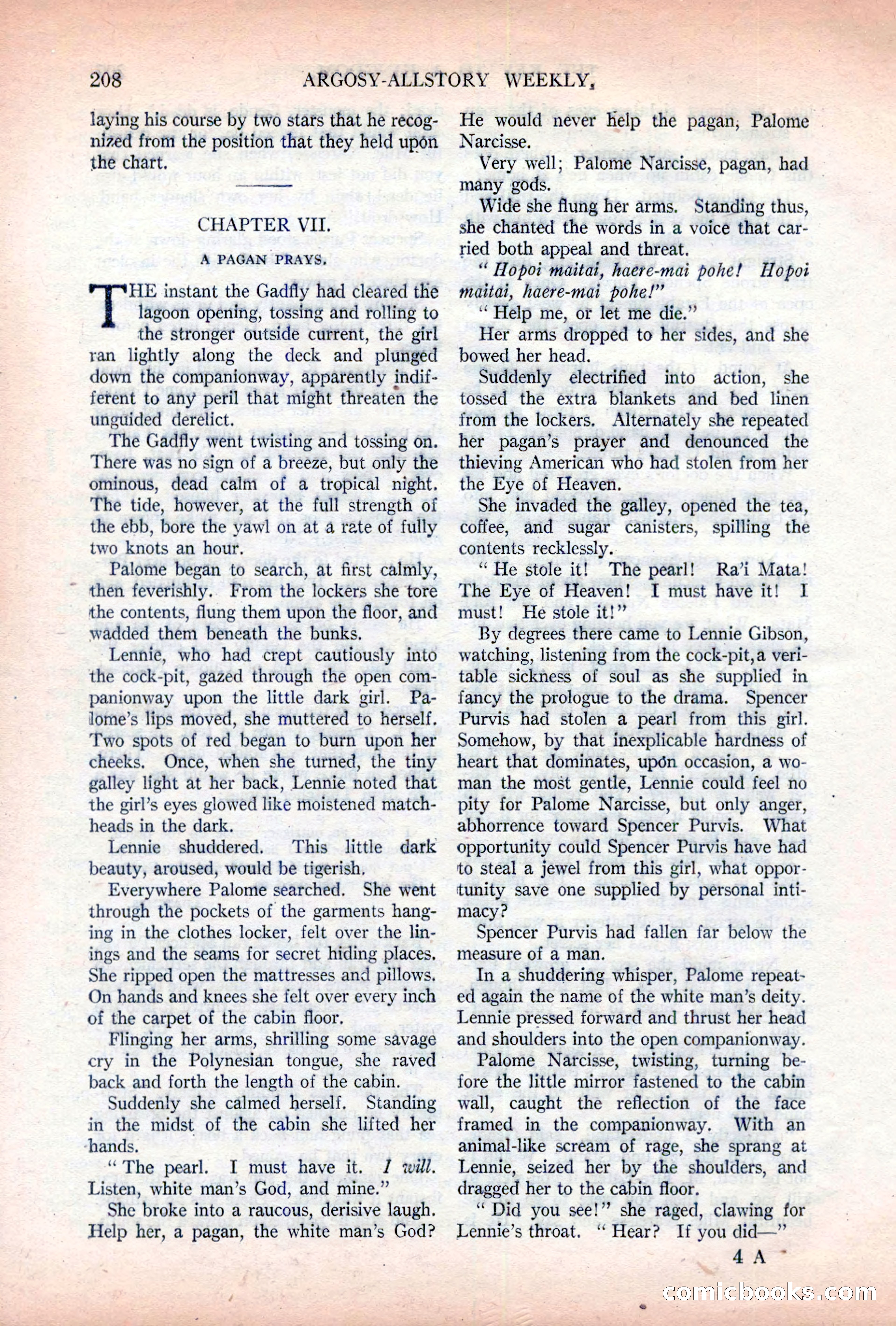 Argosy All-Story Weekly, November 5, 1921 — page 74 of 180