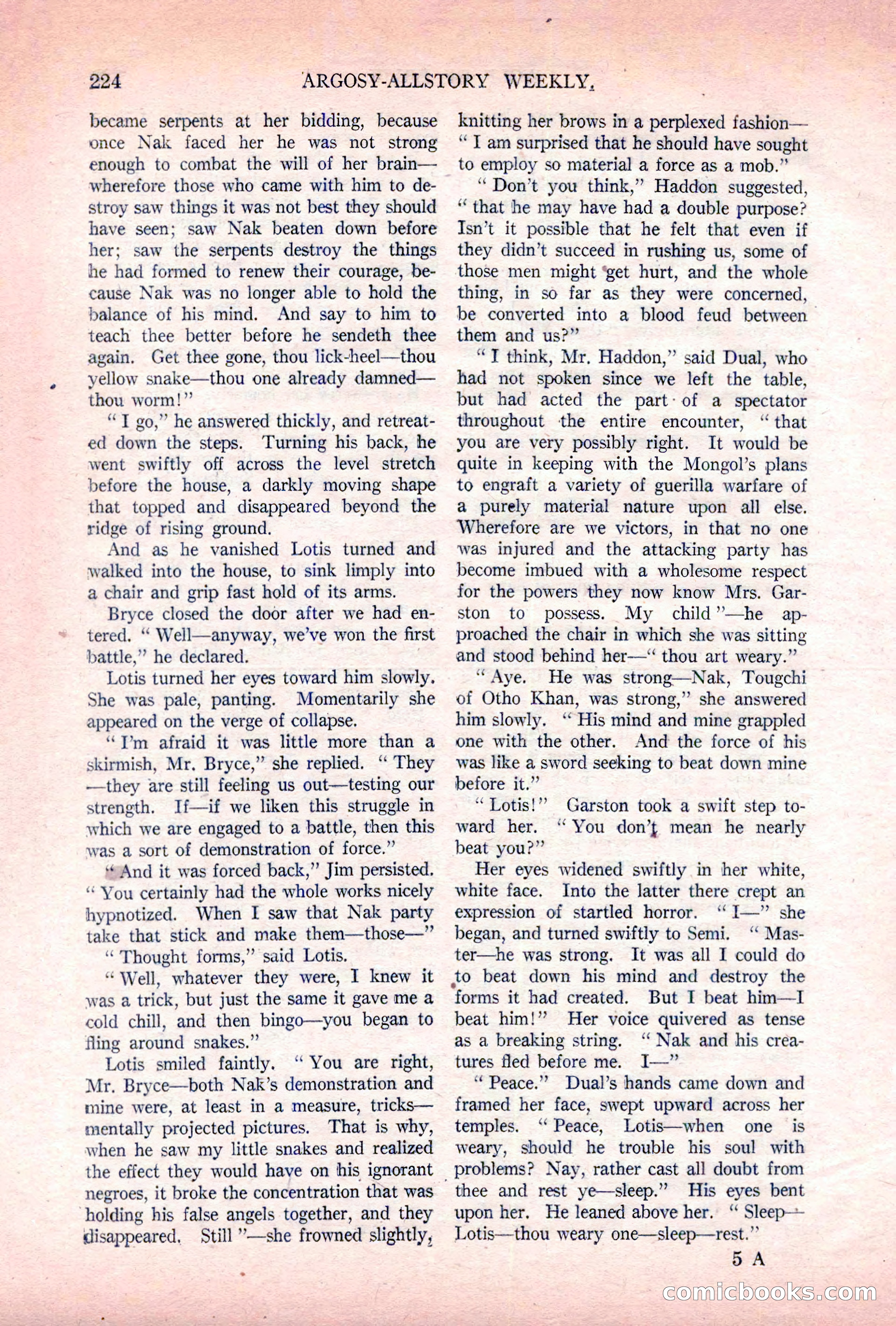 Argosy All-Story Weekly, November 5, 1921 — page 90 of 180