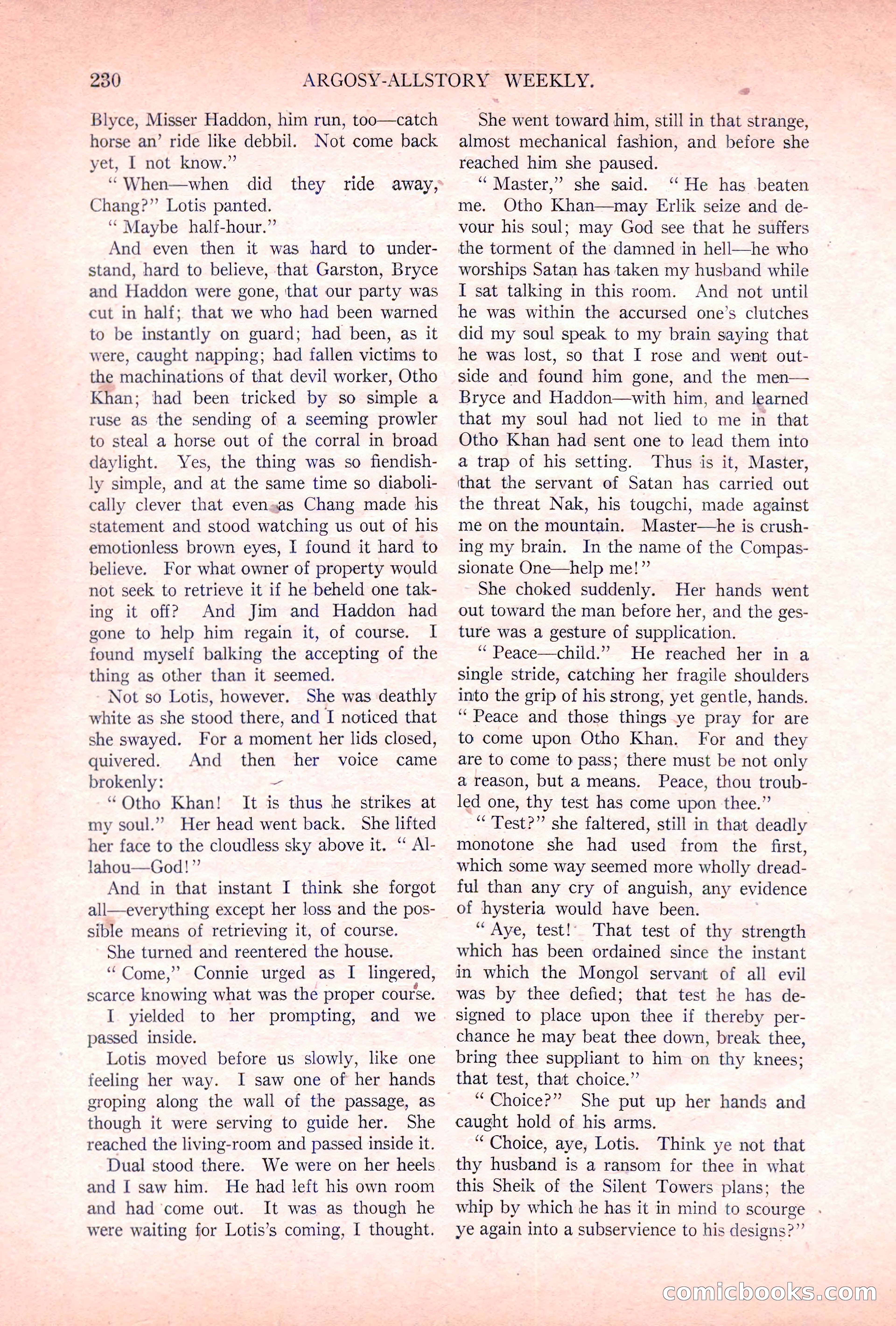 Argosy All-Story Weekly, November 5, 1921 — page 96 of 180